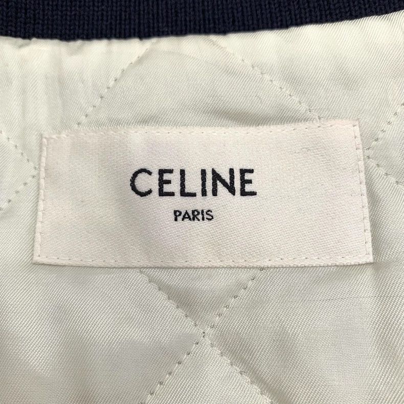 Celine Celine Black Embroidered Wool Baseball Jacket Size US XS / EU 42 / 0 - 5 Thumbnail