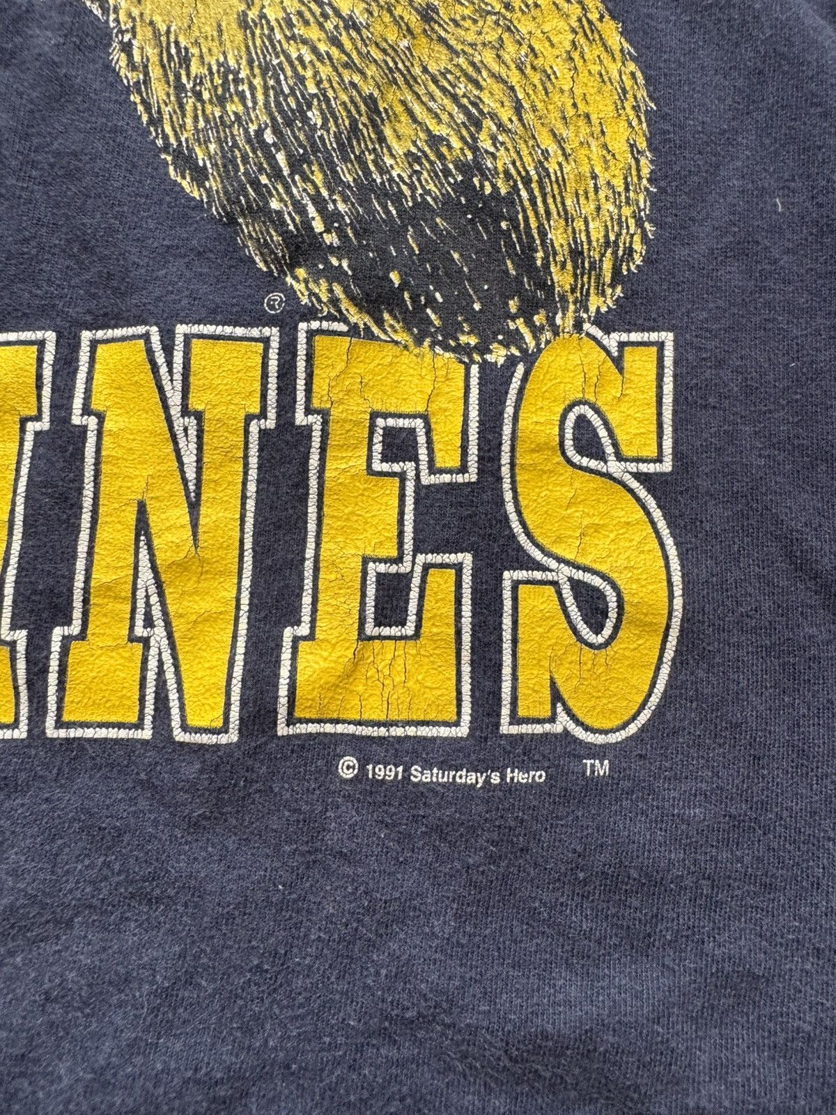 Starter Vintage 1990 Michigan Wolverines Signal Sports T Shirt Size US XL / EU 56 / 4 - 3 Thumbnail
