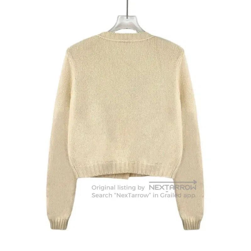 Miu Miu Miu Miu Beige Cashmere Cardigan for Women . Size XS / US 0-2 / IT 36-38 - 2 Thumbnail