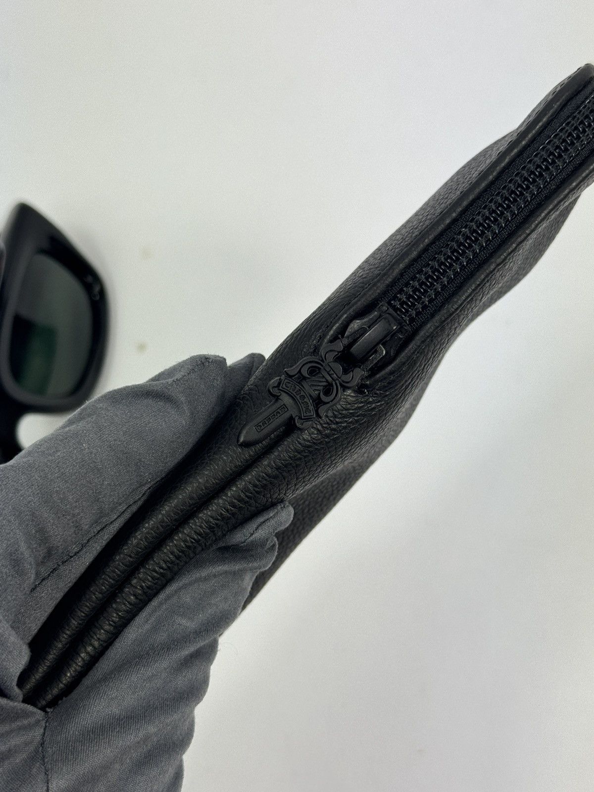 Chrome Hearts BLACK FRAME GOLD DETAILED STEEZIN SUNGLASSES Size ONE SIZE - 15 Thumbnail