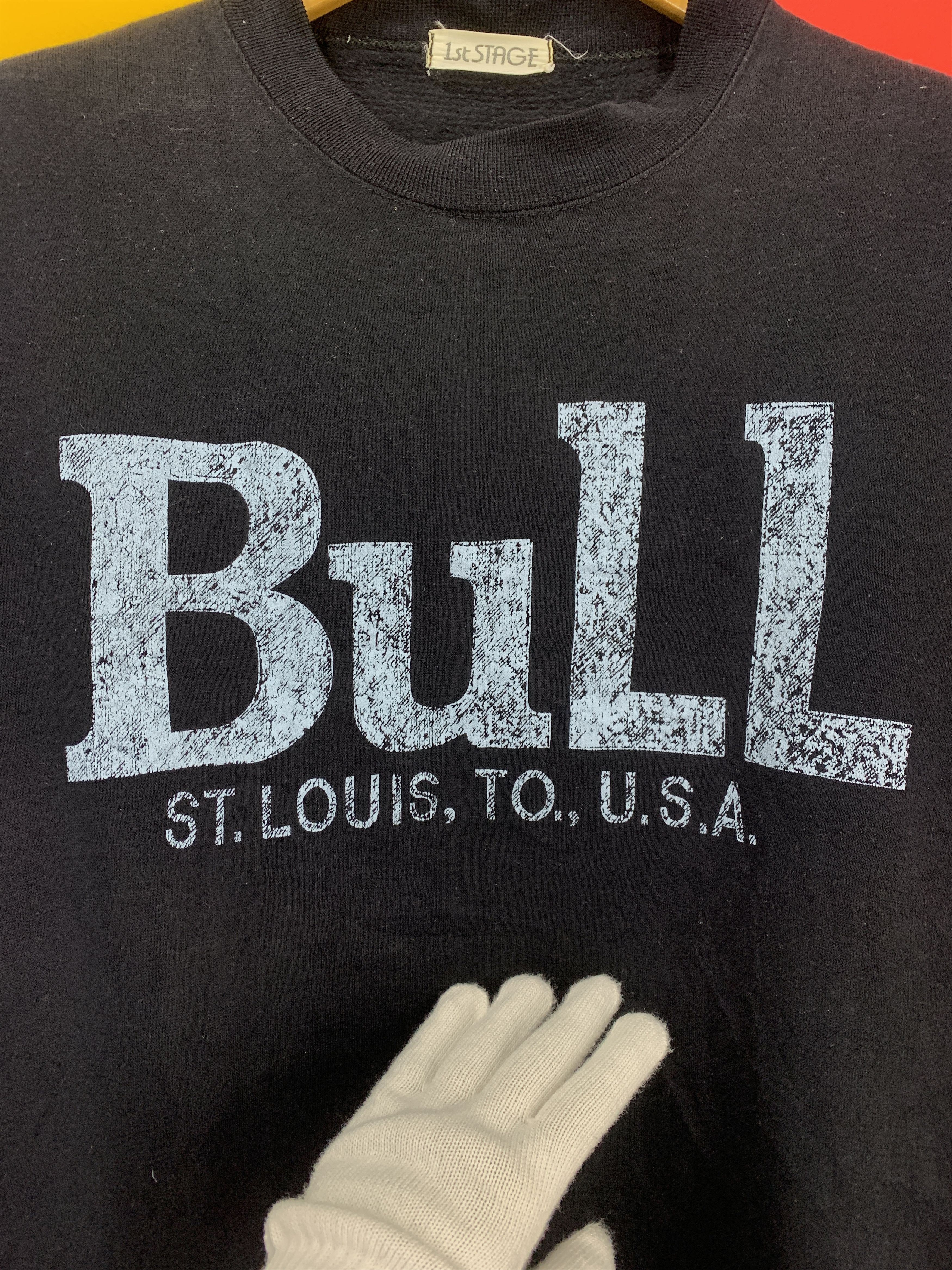Japanese Brand BULL by 1ST STAGE Crew Neck Sweatshirt #2258/23 Size US M / EU 48-50 / 2 - 2 Thumbnail