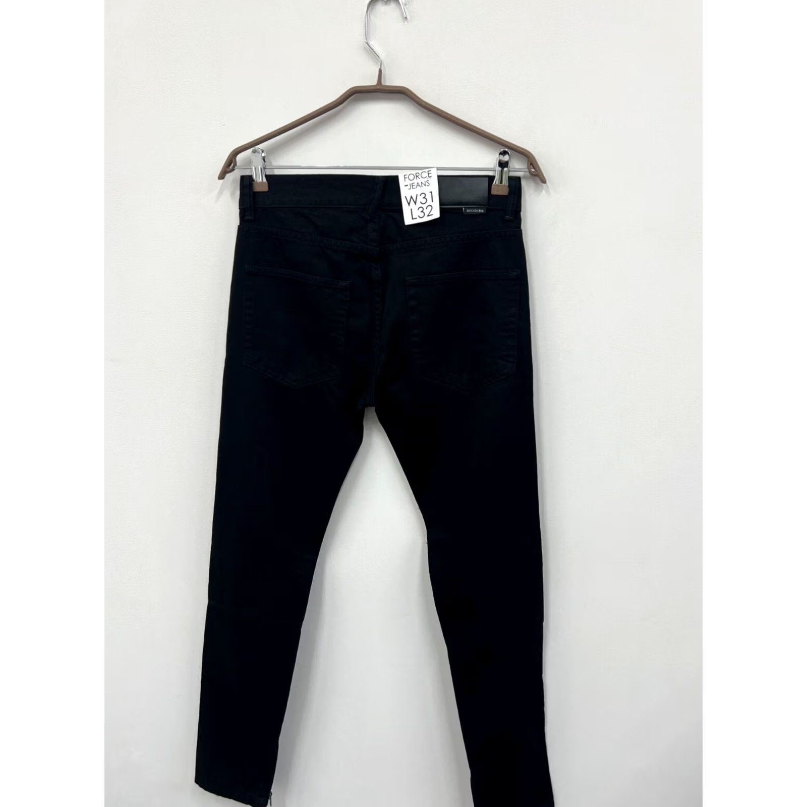 Vintage Religion Jeans Black Super Slim Fit Mens 31x32 Denim Pants Slimming Style Jeans Mens Black 31x32 Size US 31 - 4 Thumbnail