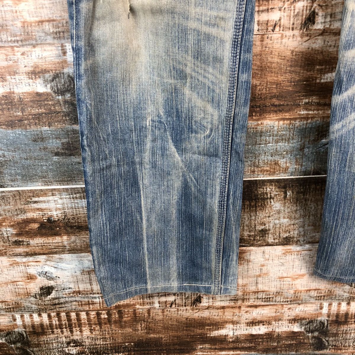 Edwin DLL Edwin Blue Distressed ripped Denim Pants #C239 Size US 35 - 11 Thumbnail