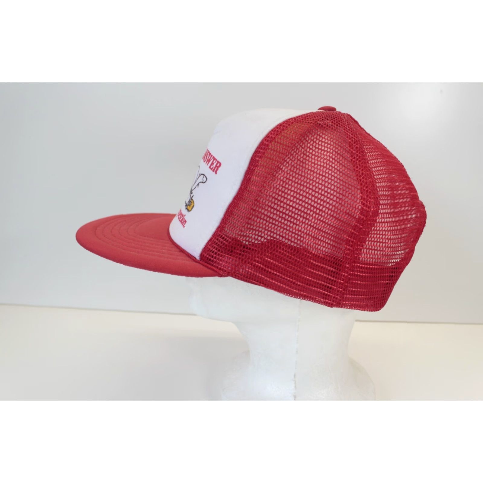 Vintage VINTAGE Beer is the Answer I don’t Remember the Question Trucker Hat Red Unbranded 80s 90s Adult Adjustable Red Cat Hats Mens Womens Size ONE SIZE - 5 Thumbnail