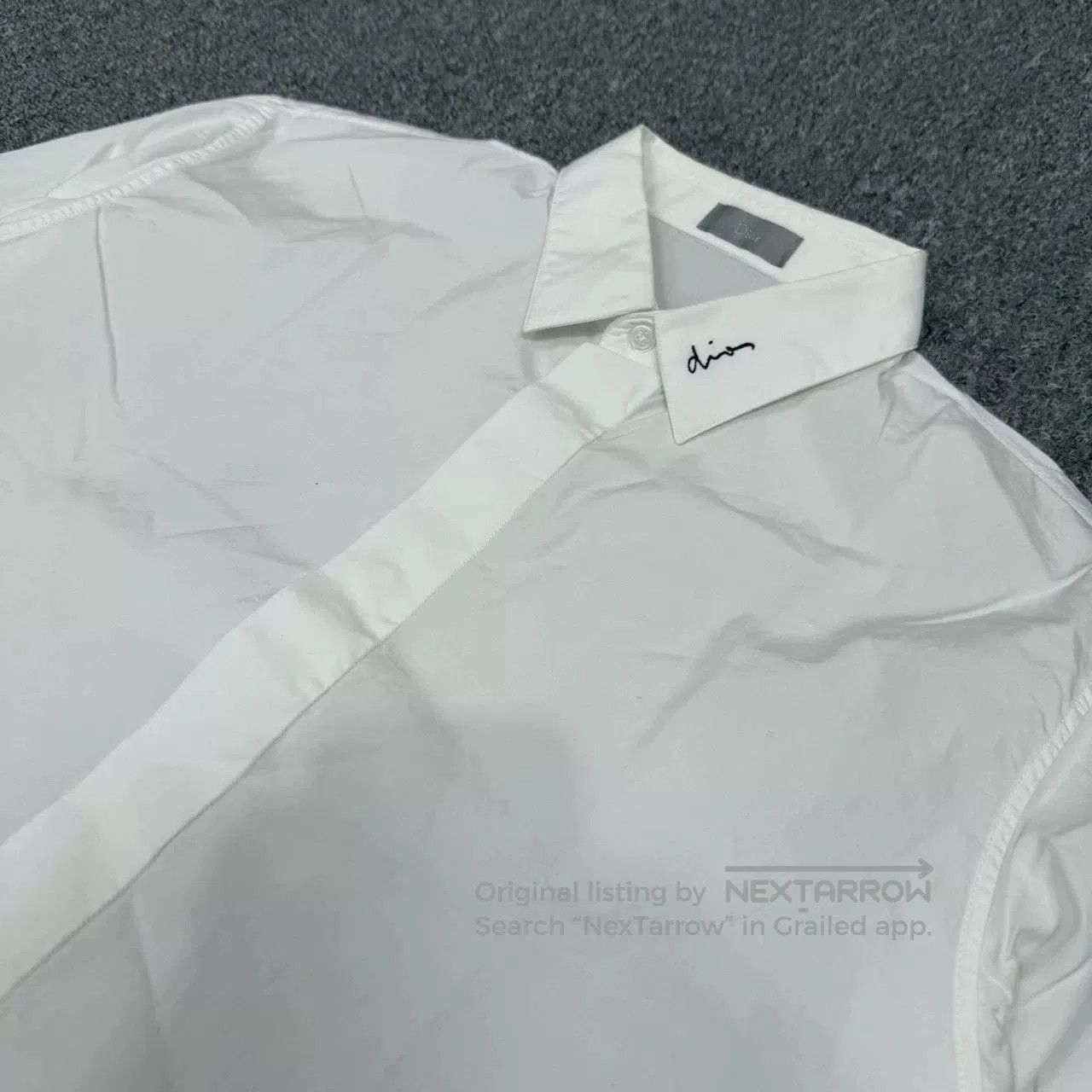 Dior white embroidered logo long sleeve shirt. Size US L / EU 52-54 / 3 - 3 Thumbnail