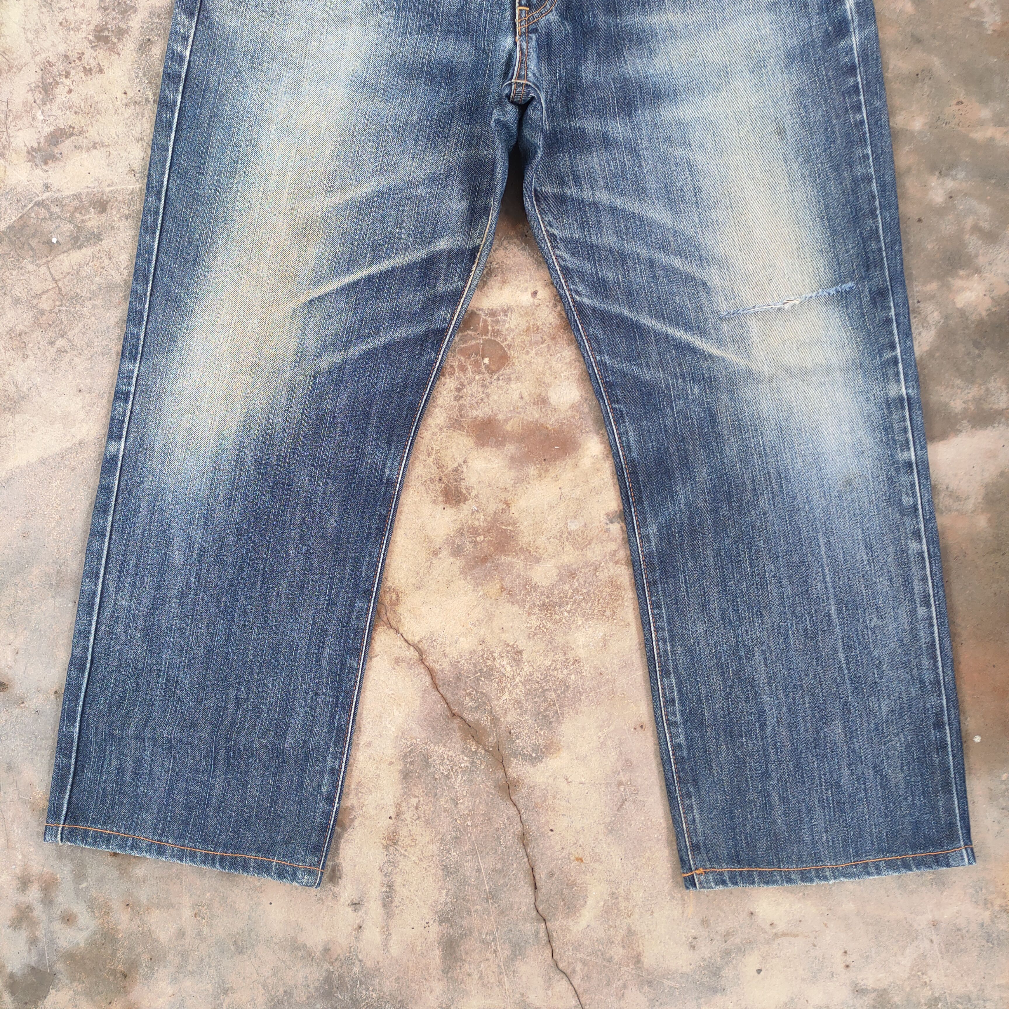 Edwin × Jean VINTAGE EDWIN FADED DISTRESSED DENIM JEANS PANTS Size US 38 / EU 54 - 3 Thumbnail