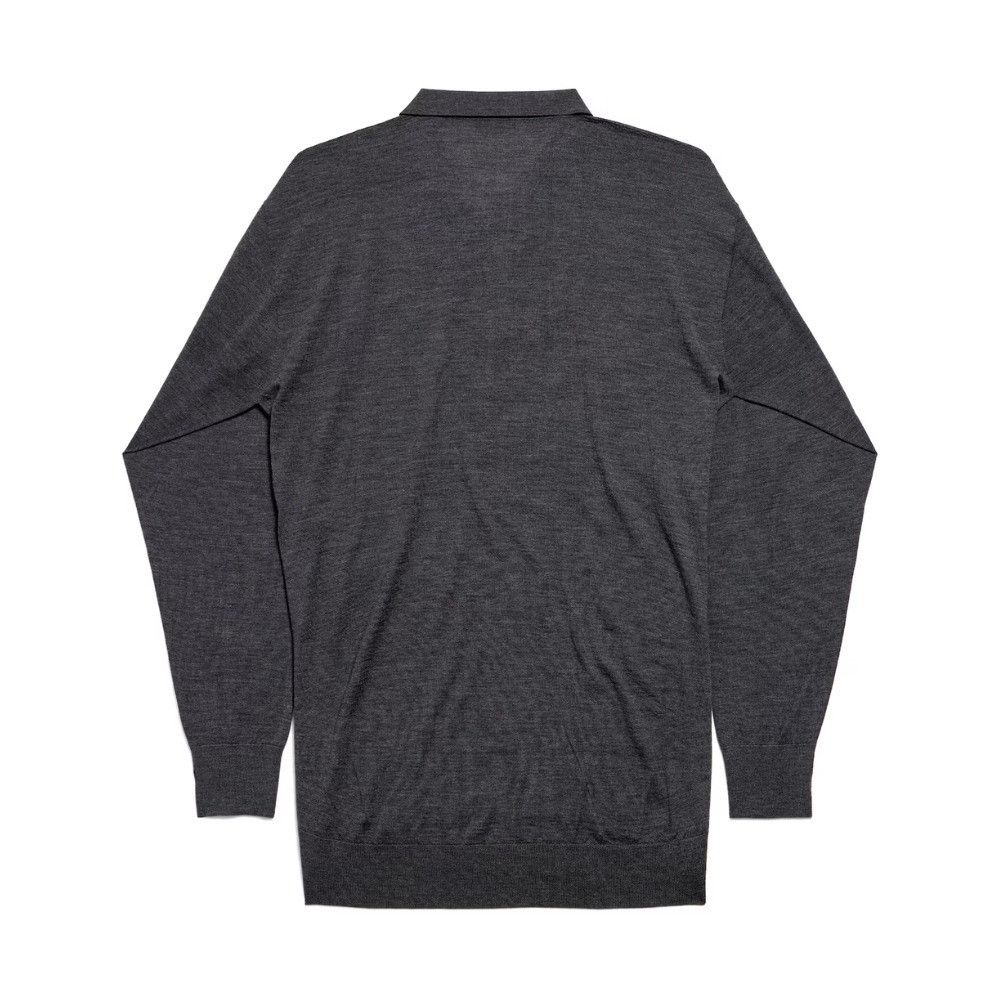Balenciaga o1srvl11e0426 Polo Knit Shirt in Black Size US XL / EU 56 / 4 - 5 Thumbnail