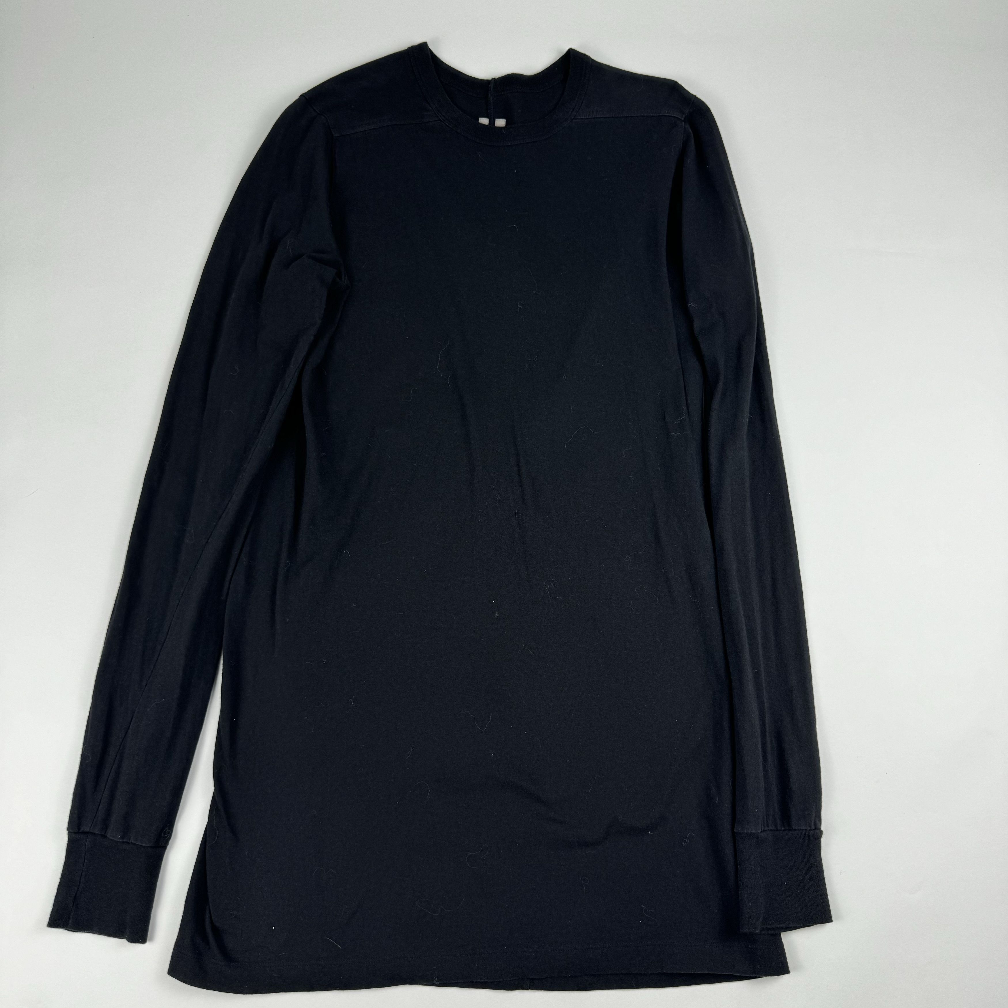image of Rick Owens Ss2017 Walrus Long Sleeve Level Tee in Black, Men's (Size XS)