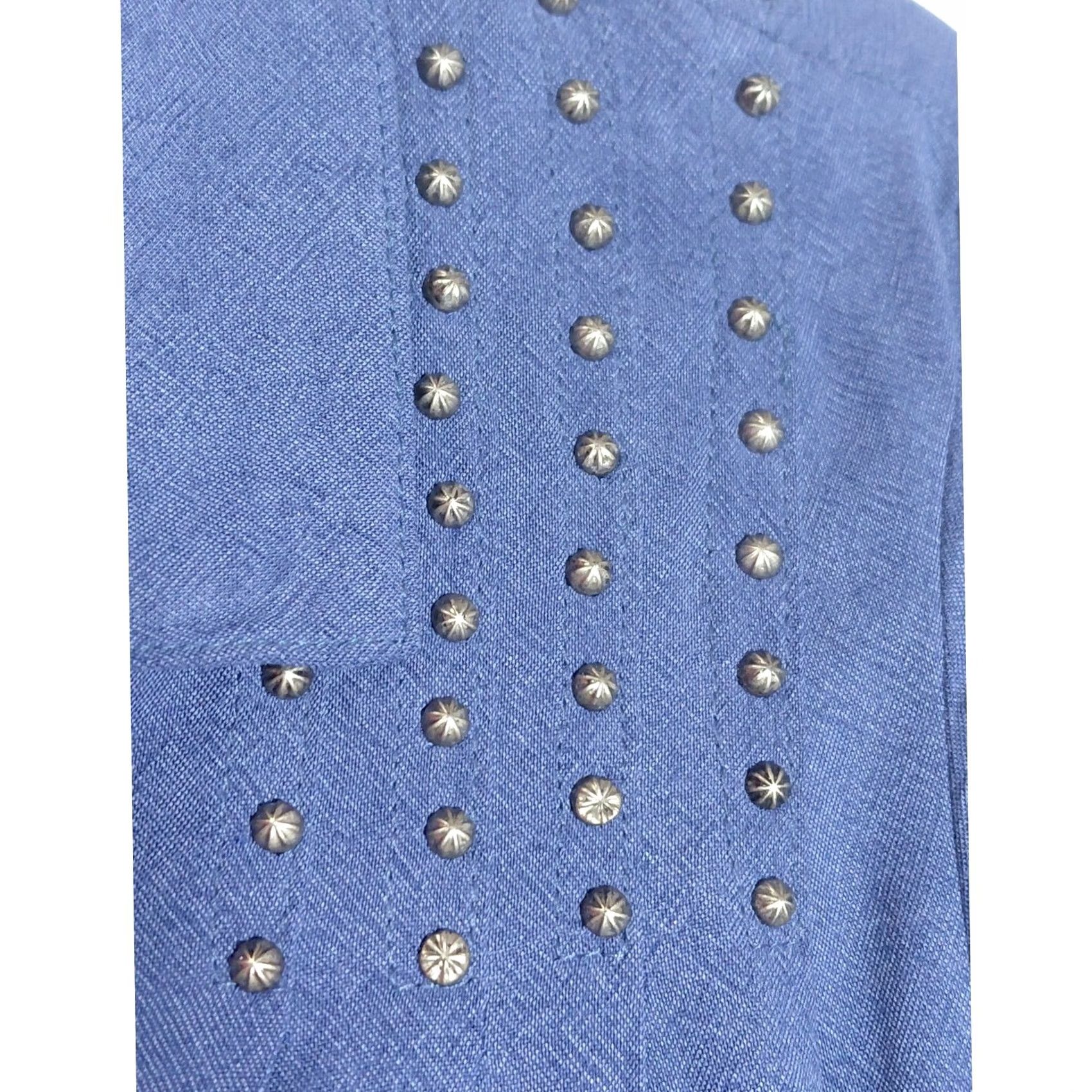 Doublet DOUBLE D RANCH Blue Button-Up Shirt Size S Solid Long Sleeve Women Size S / US 4 / IT 40 - 4 Thumbnail