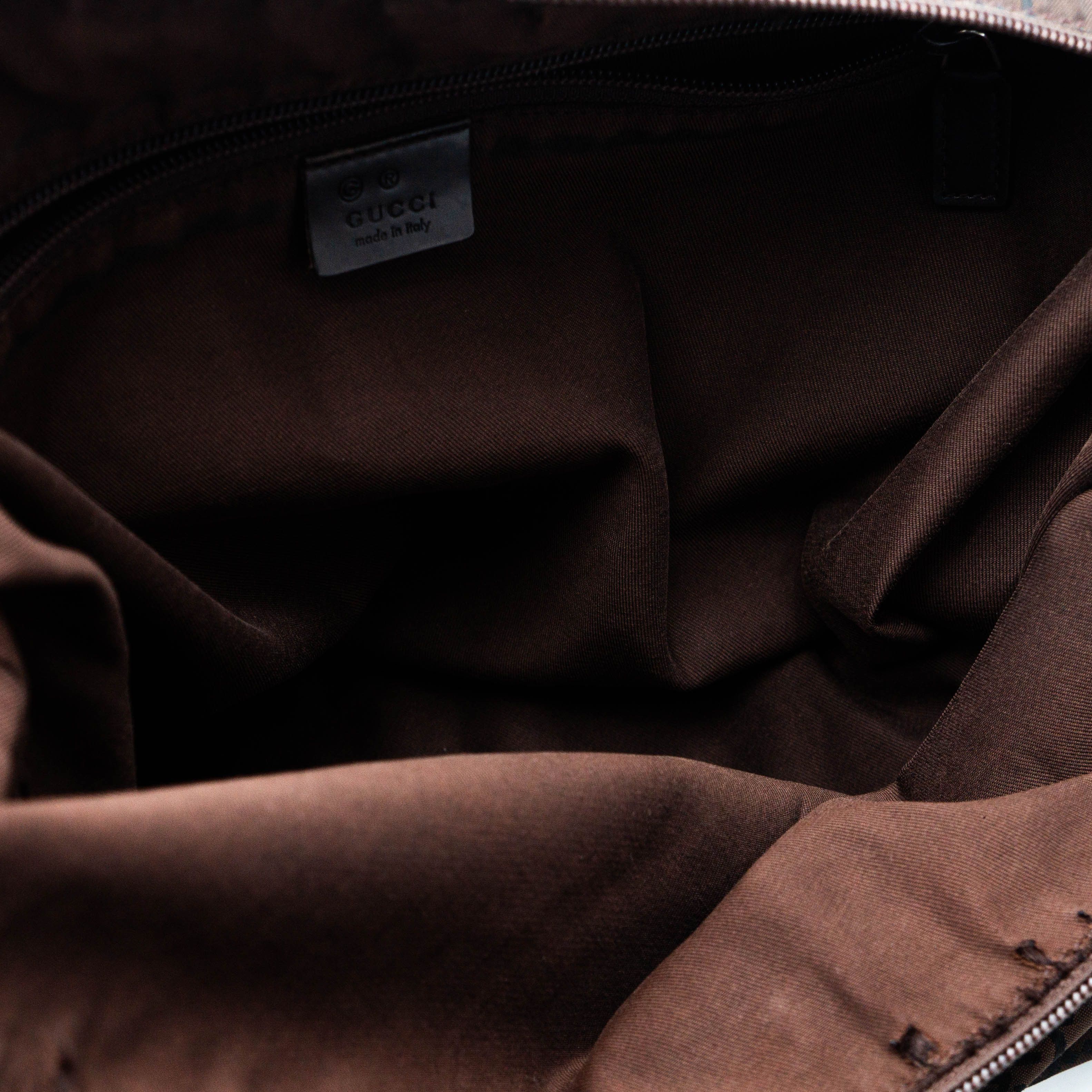 Gucci GUCCI 190628 GG Brown Nylon Monogram Shoulder Bag Size ONE SIZE - 6 Thumbnail