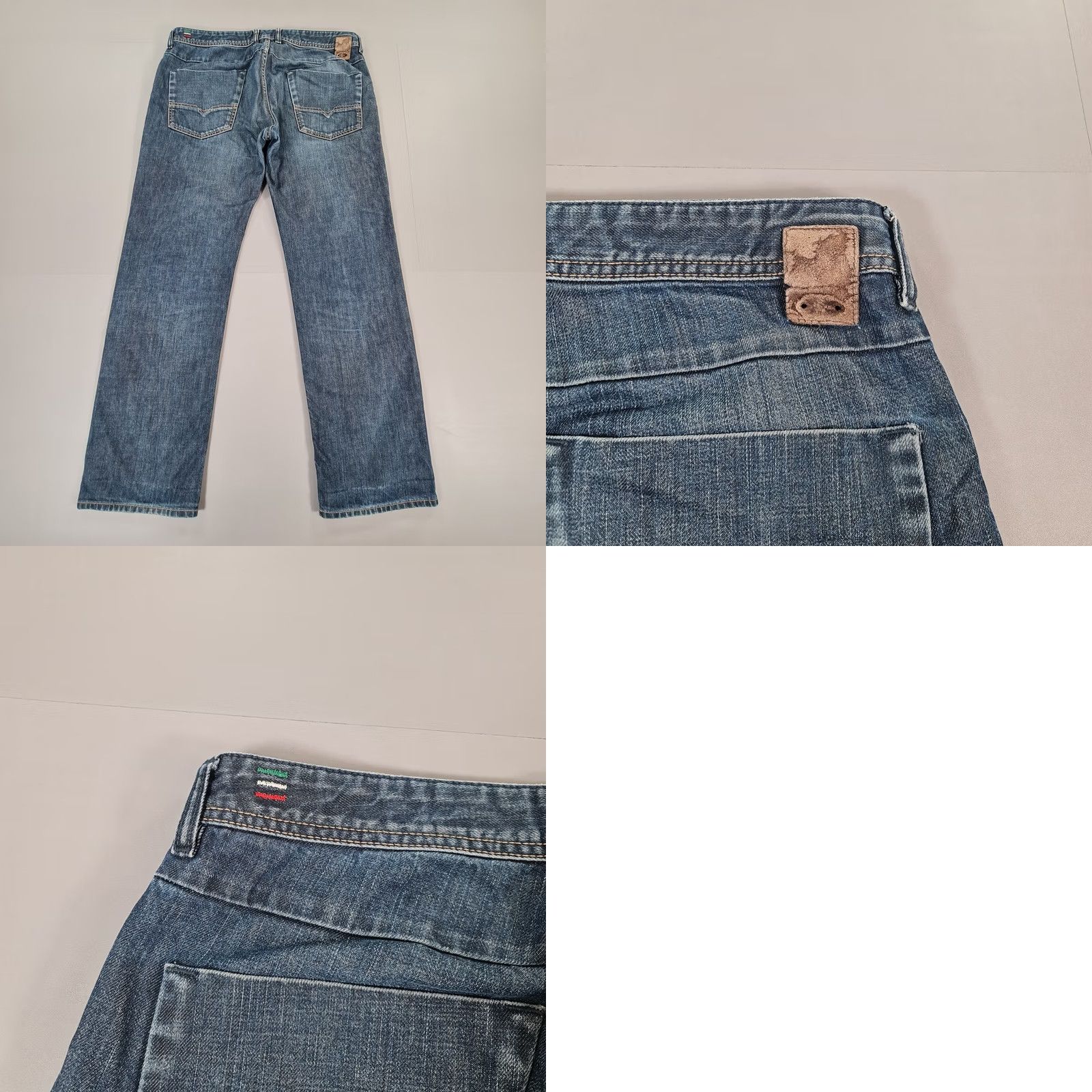 Diesel Diesel Reelack Mens Jeans Blue W36 L30 Straight Leg Denim Italy 0088Z Size US 36 / EU 52 - 9 Thumbnail