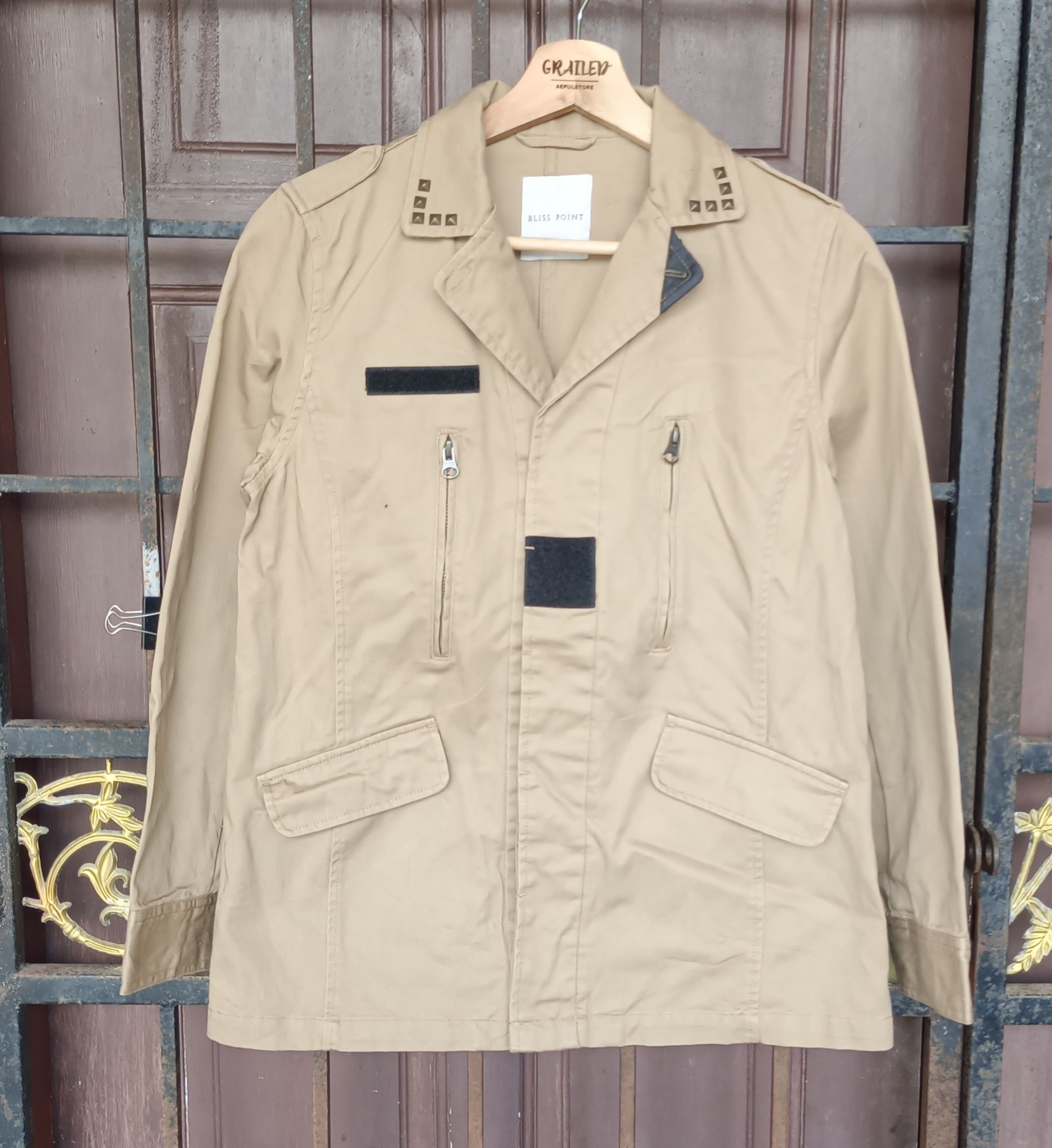 Japanese Brand Vintage🔥 Bliss Point Military Spark Button Jacket Size US S / EU 44-46 / 1 - 1 Thumbnail