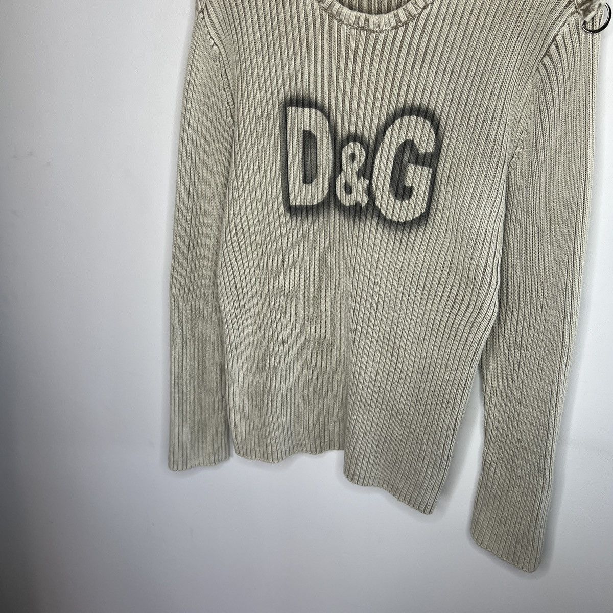 20471120 × Dolce & Gabbana × If Six Was Nine Washed Dolce Gabbana Style Knit Sweater Thrashed Y2K Size US M / EU 48-50 / 2 - 2 Thumbnail