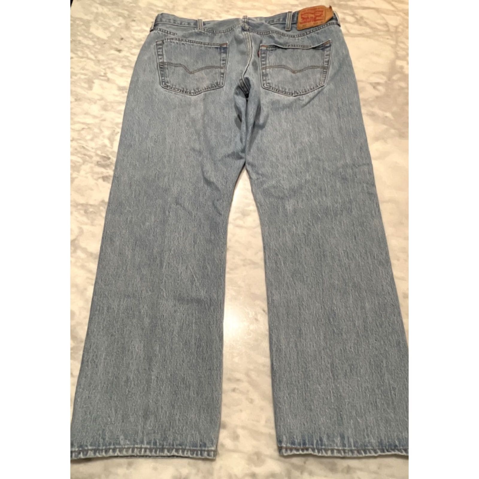 Levi's Levi’s 501 Jeans Men 42x30 Original Button-Fly Straight Denim 5-Pocket Blue Red Tab USA 90s Vintage Style Size US 42 / EU 58 - 4 Thumbnail