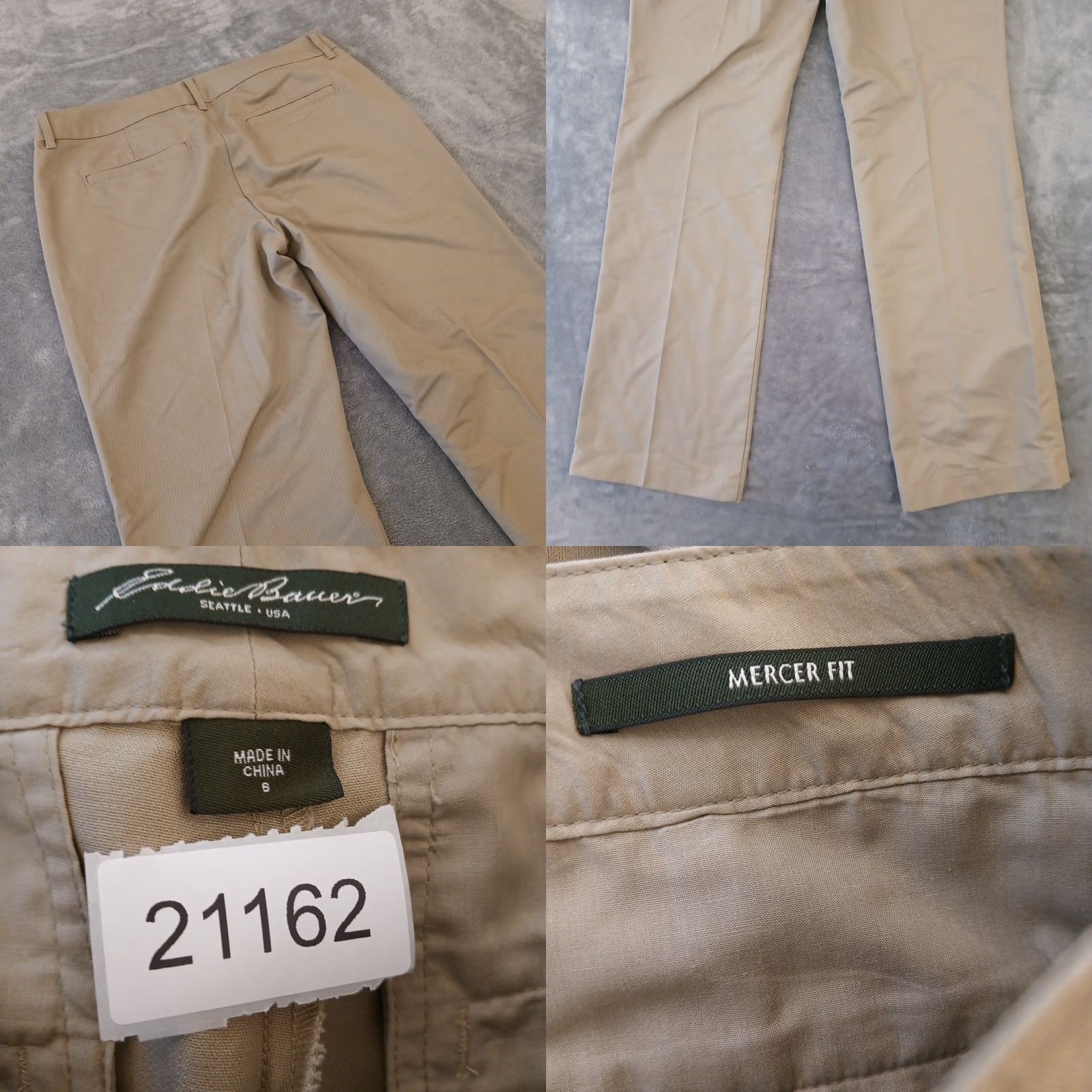Eddie Bauer Eddie Bauer Pants Womens Size 6 Beige Herringbone Mercer Fit Bootcut Pockets Size 28" / US 6 / IT 42 - 8 Thumbnail