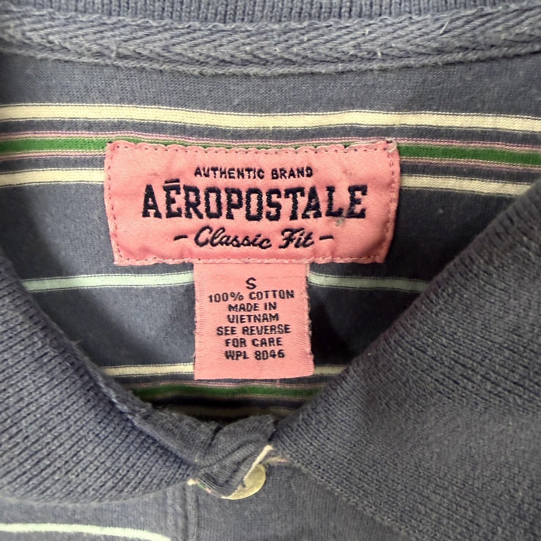 Aeropostale Aeropostale Polo Shirt Mens S Striped Y2K Retro Mall Brand Preppy Streetwear Size US S / EU 44-46 / 1 - 4 Thumbnail