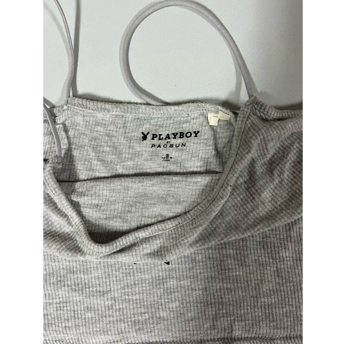 Pacsun × Playboy Playboy Bunny Logo Graphic Crop Tank Top T-Shirt Size S 🩶 Size S / US 4 / IT 40 - 3 Thumbnail