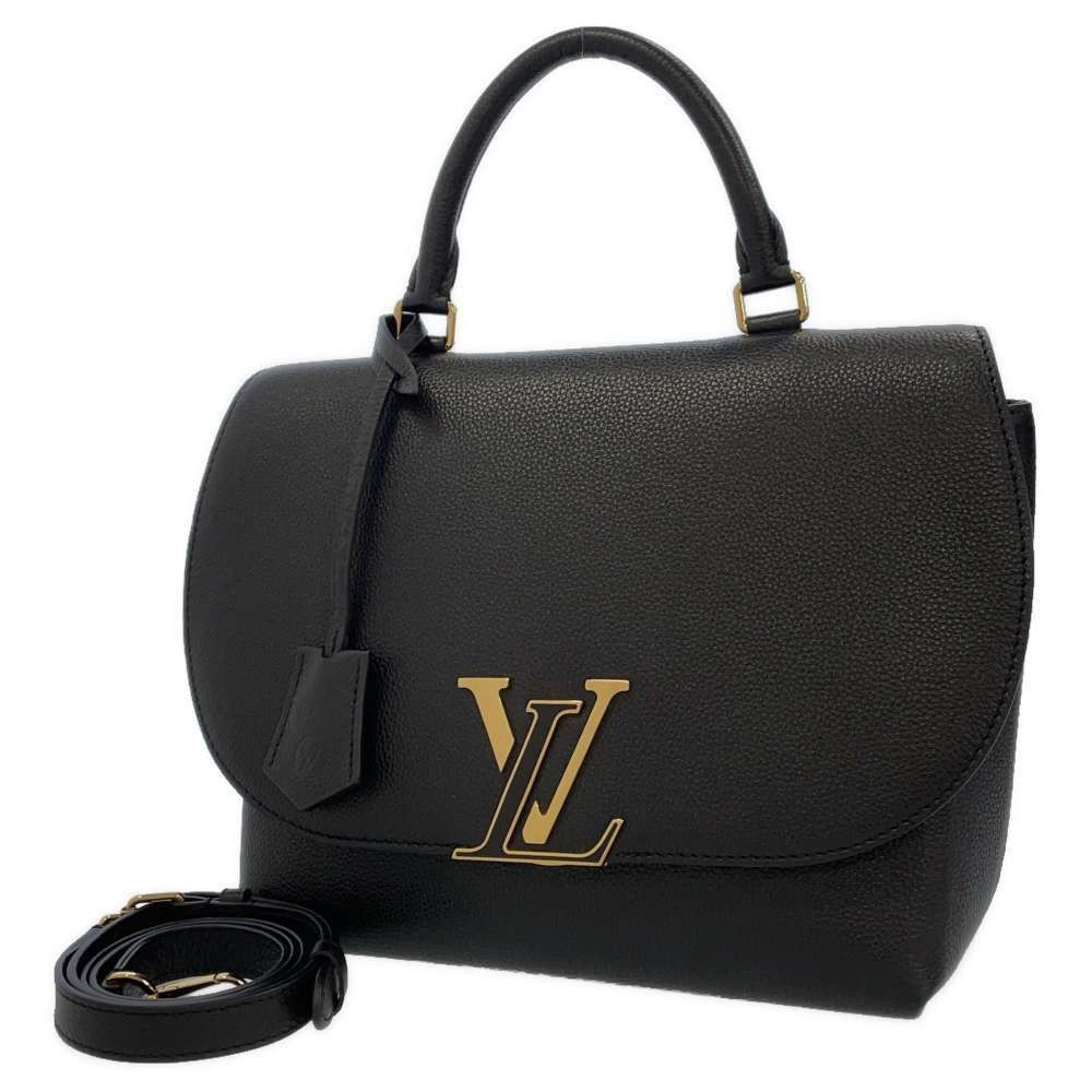 image of Louis Vuitton Handbag Volta Taurillon Leather 2Way Black, Women's