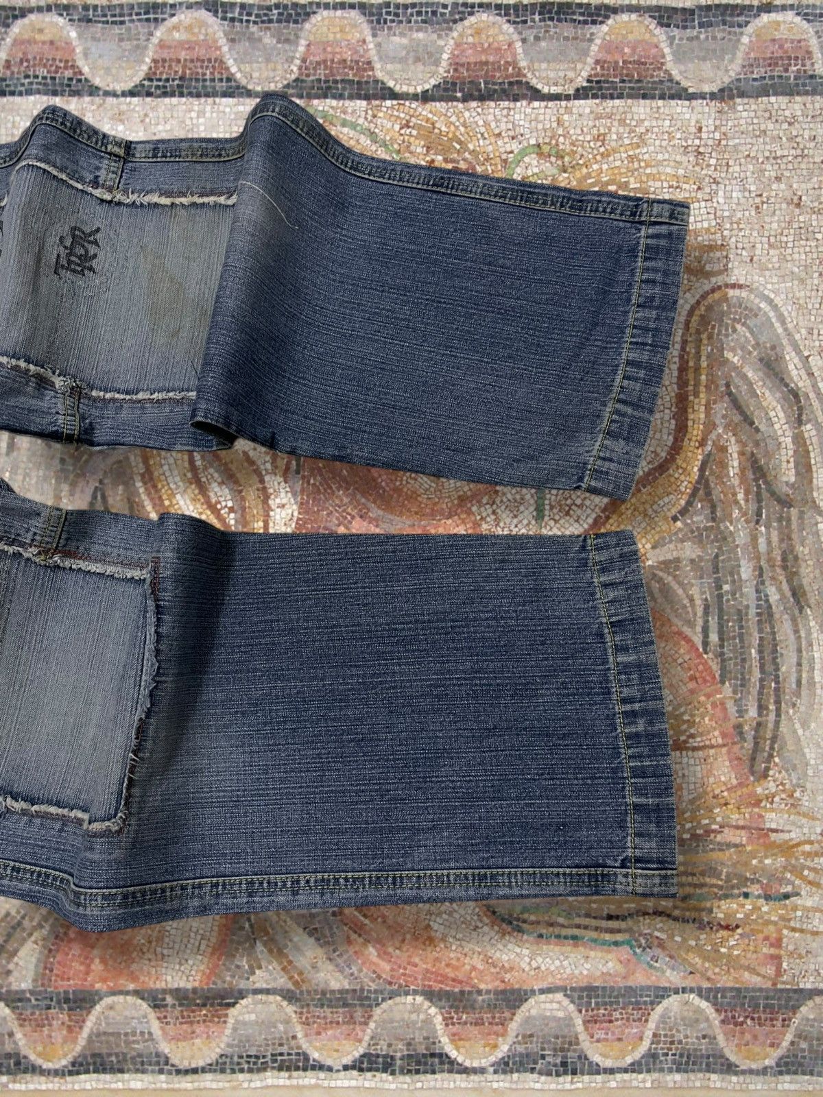 Japanese Brand Vintage 1990s Japan Designer Transer Double Knee Baggy Denim Size US 28 / EU 44 - 5 Thumbnail