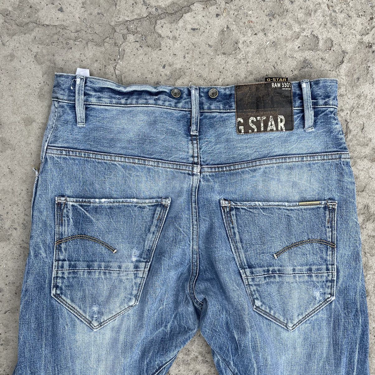 G-Star × Vintage Vintage G star Raw Jeans 3301 W33xL34 Work Wear Pants Y2K Size US 33 - 5 Thumbnail