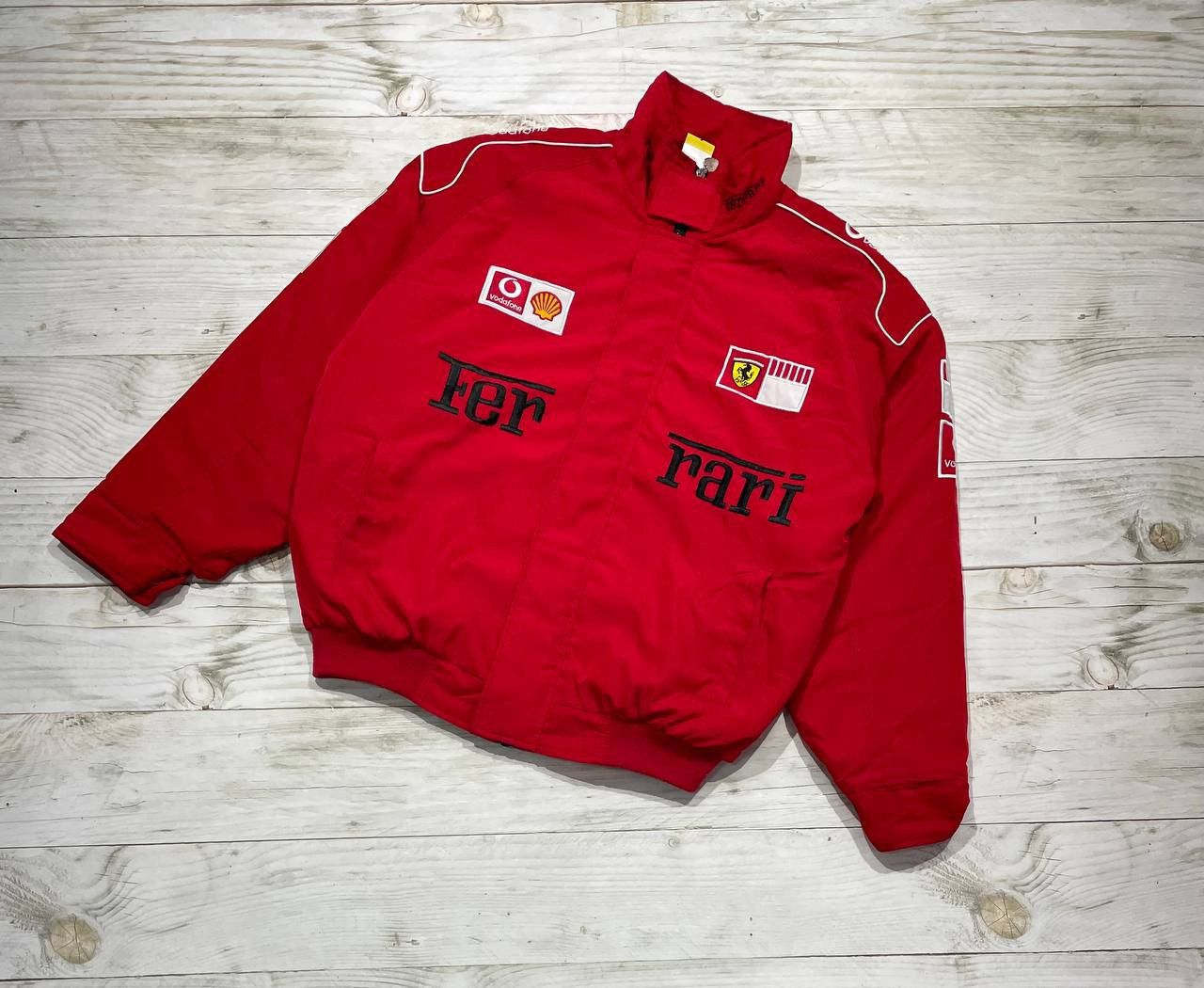 image of Vintage Ferrari Marlboro Racing Jacket F1 Big Logo in Red, Men's (Size XL)