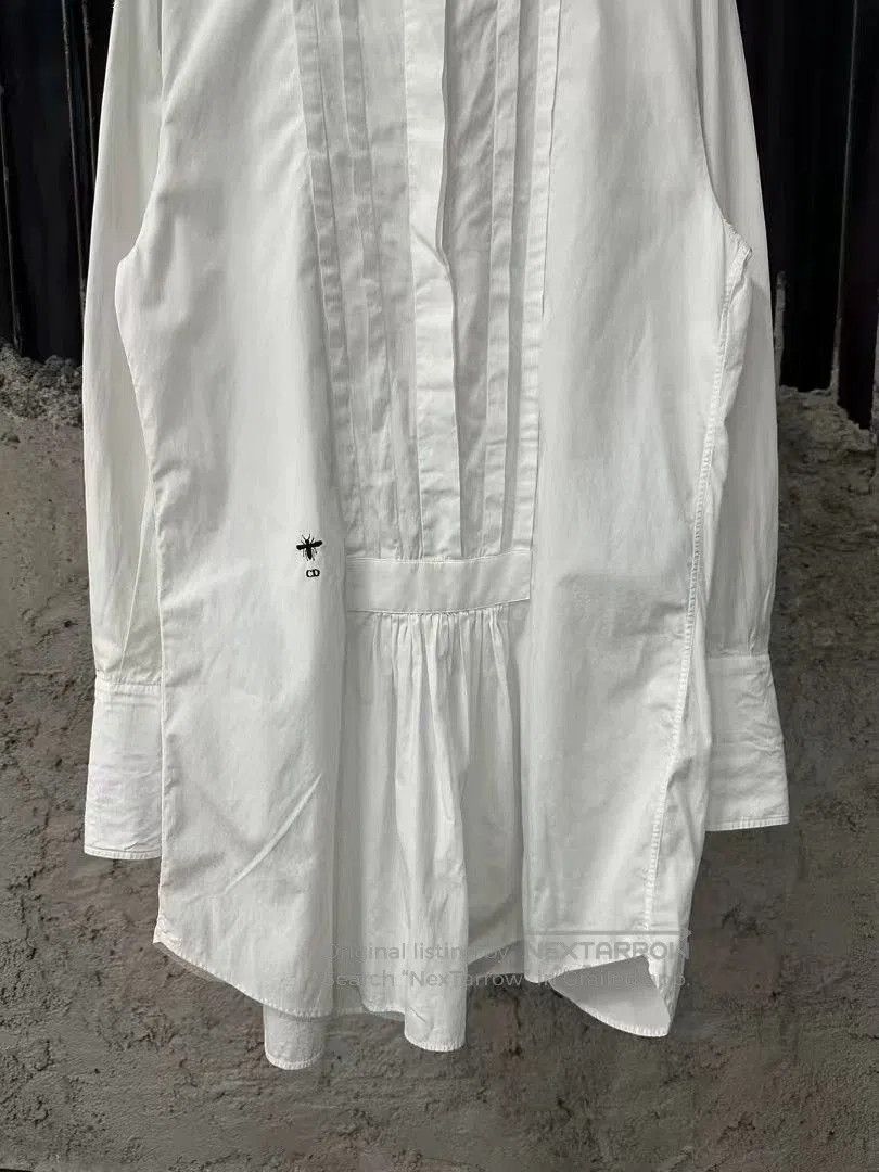 Dior Dior White Bee Shirt Dress. Size US S / EU 44-46 / 1 - 3 Thumbnail