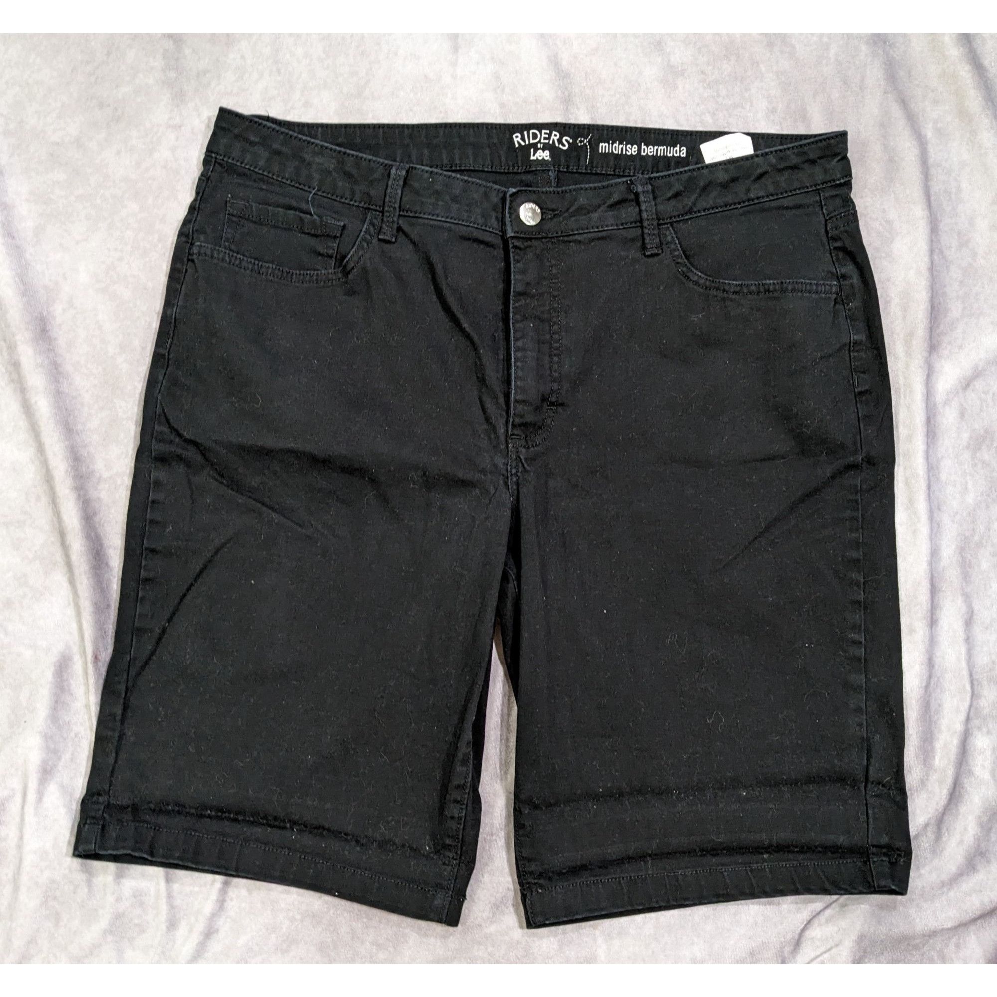 Lee Riders by Lee Midrise Black Bermuda Shorts Size 38" / US 16 / IT 52 - 4 Thumbnail