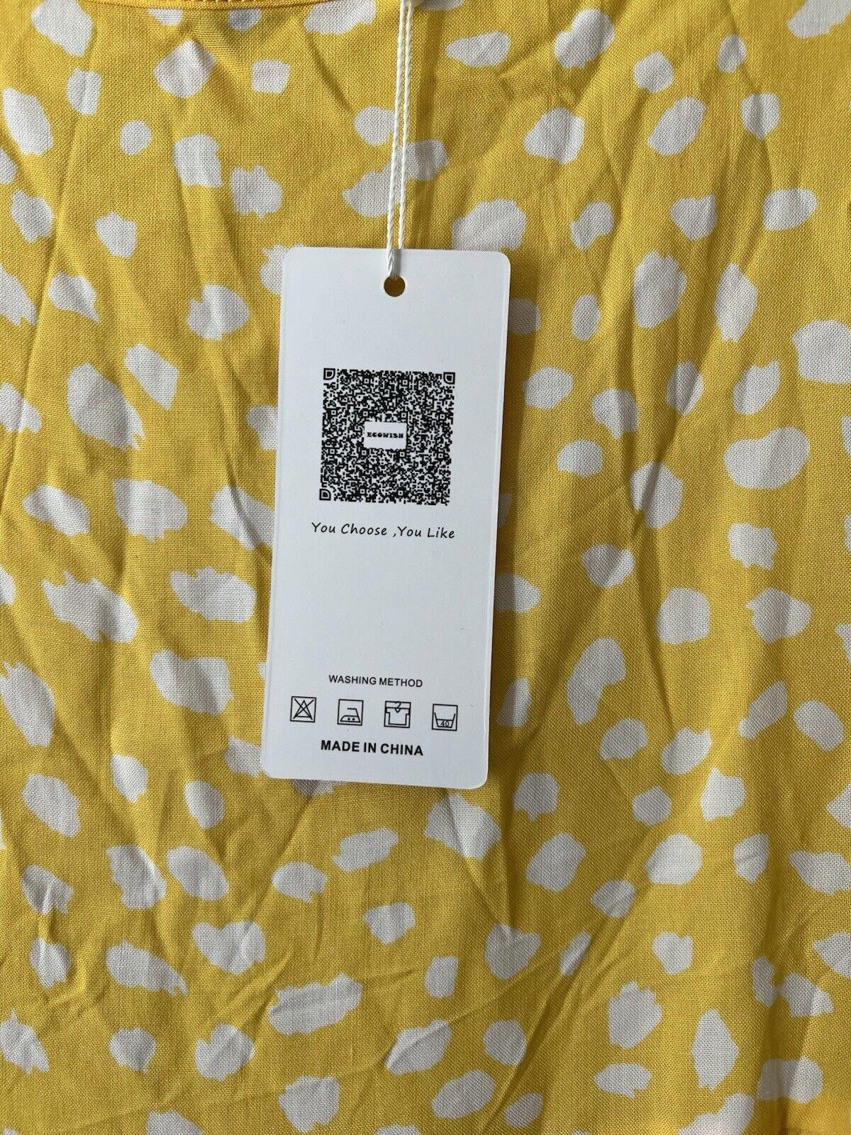 Designer Ecowish Dress in Beautiful Yellow Hues Sz L Size L / US 10 / IT 46 - 3 Thumbnail