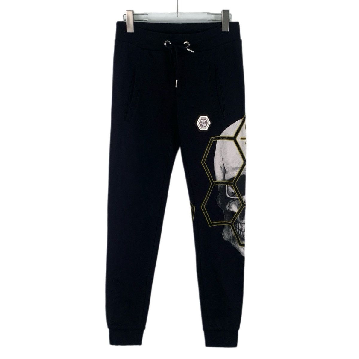 Philipp Plein Philipp Plein Black Skull Print Beaded Casual Pants K26WX Size US 32 / EU 48 - 1 Thumbnail