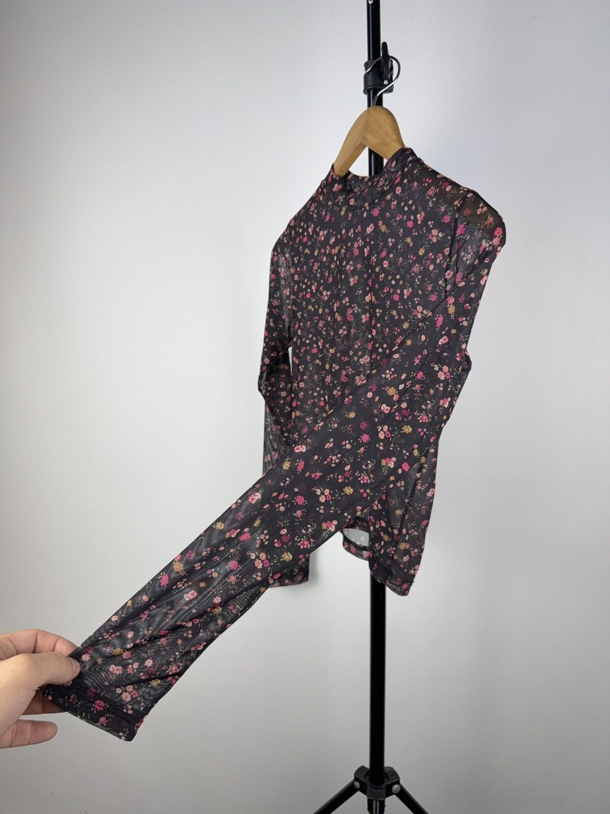Vintage Style❗️Save The Queen Jean Paul Gaultier Floral Mesh Blouses Size US XS / EU 42 / 0 - 4 Thumbnail