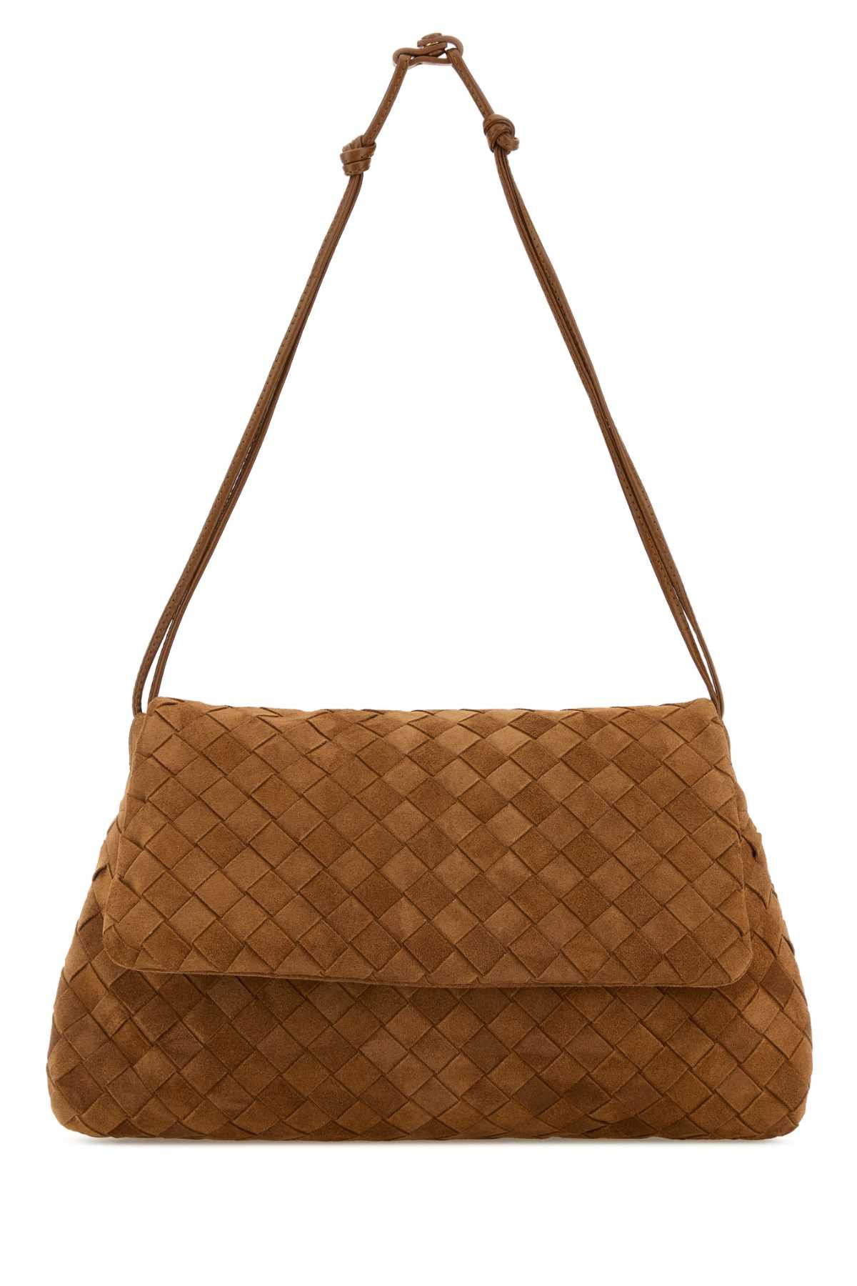 Bottega Veneta Caramel Suede Giorno Shoulder Bag Size ONE SIZE - 1 Thumbnail