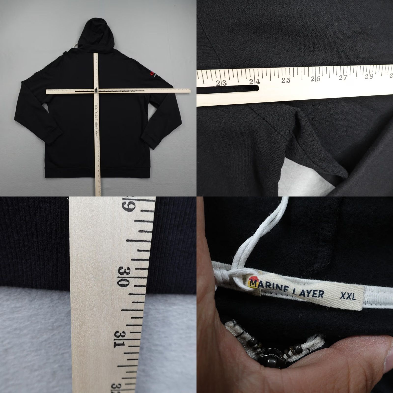 Marine Layer Marine Layer Hoodie Mens 2XL Black Full Zip Up Sweatshirt NEW Size US XXL / EU 58 / 5 - 8 Thumbnail