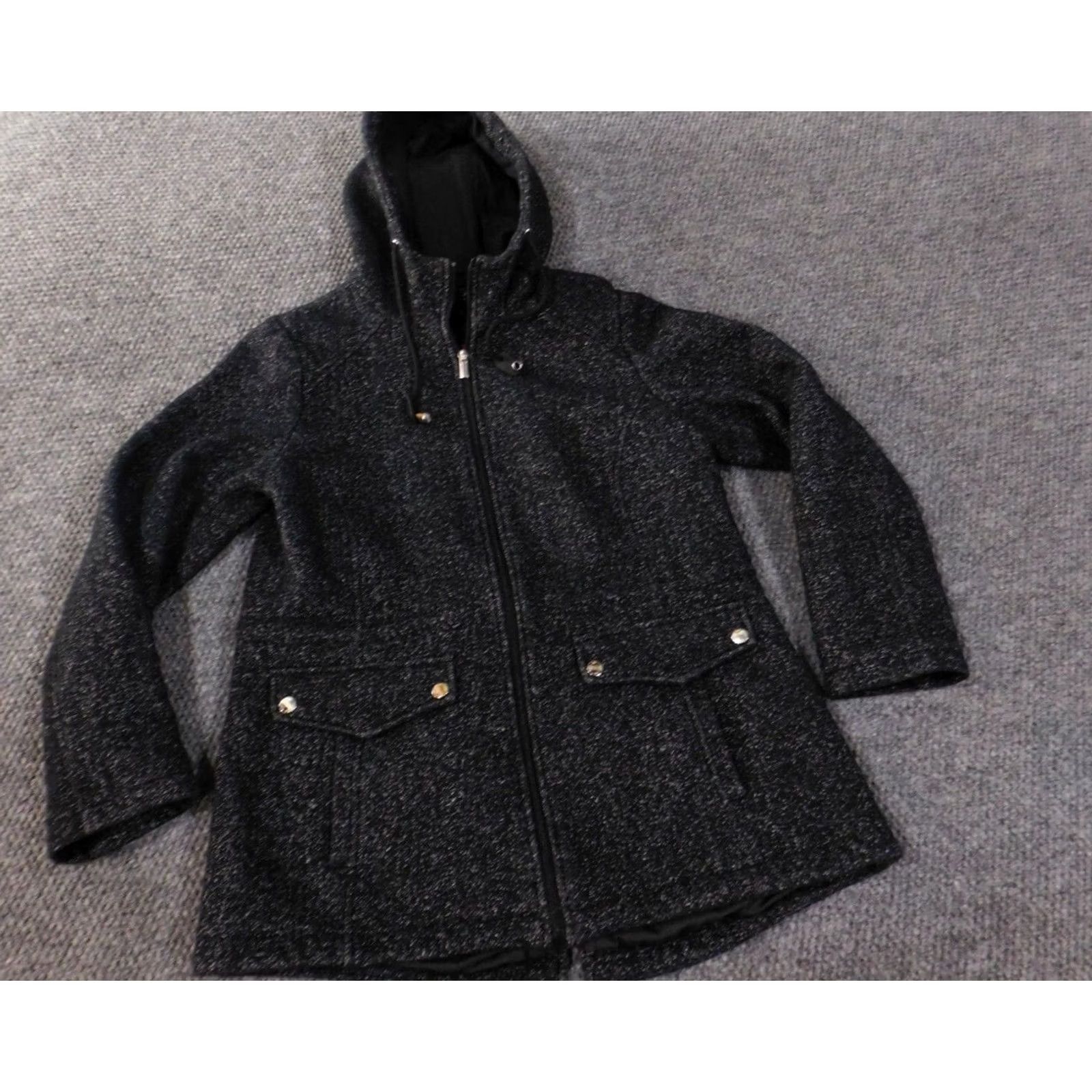 Jones New York Jones New York Jacket Womens Hoodie Lined Outdoors Zip Green M Medium Knit Cotton Zipper Casual Outdoor Cotton Lining Polyester Size M / US 6-8 / IT 42-44 - 2 Thumbnail