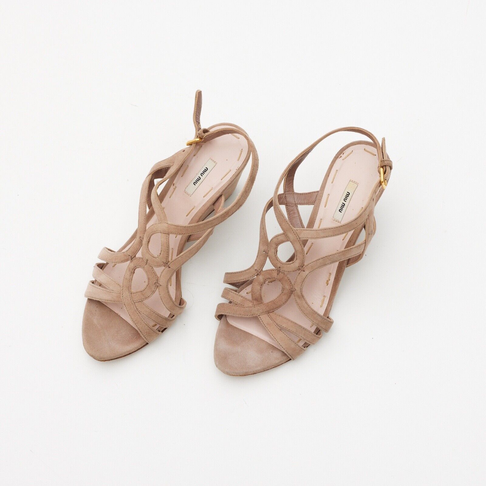 Miu Miu Miu Miu Suede Wedge Heels Size US 6 / IT 36 - 4 Thumbnail