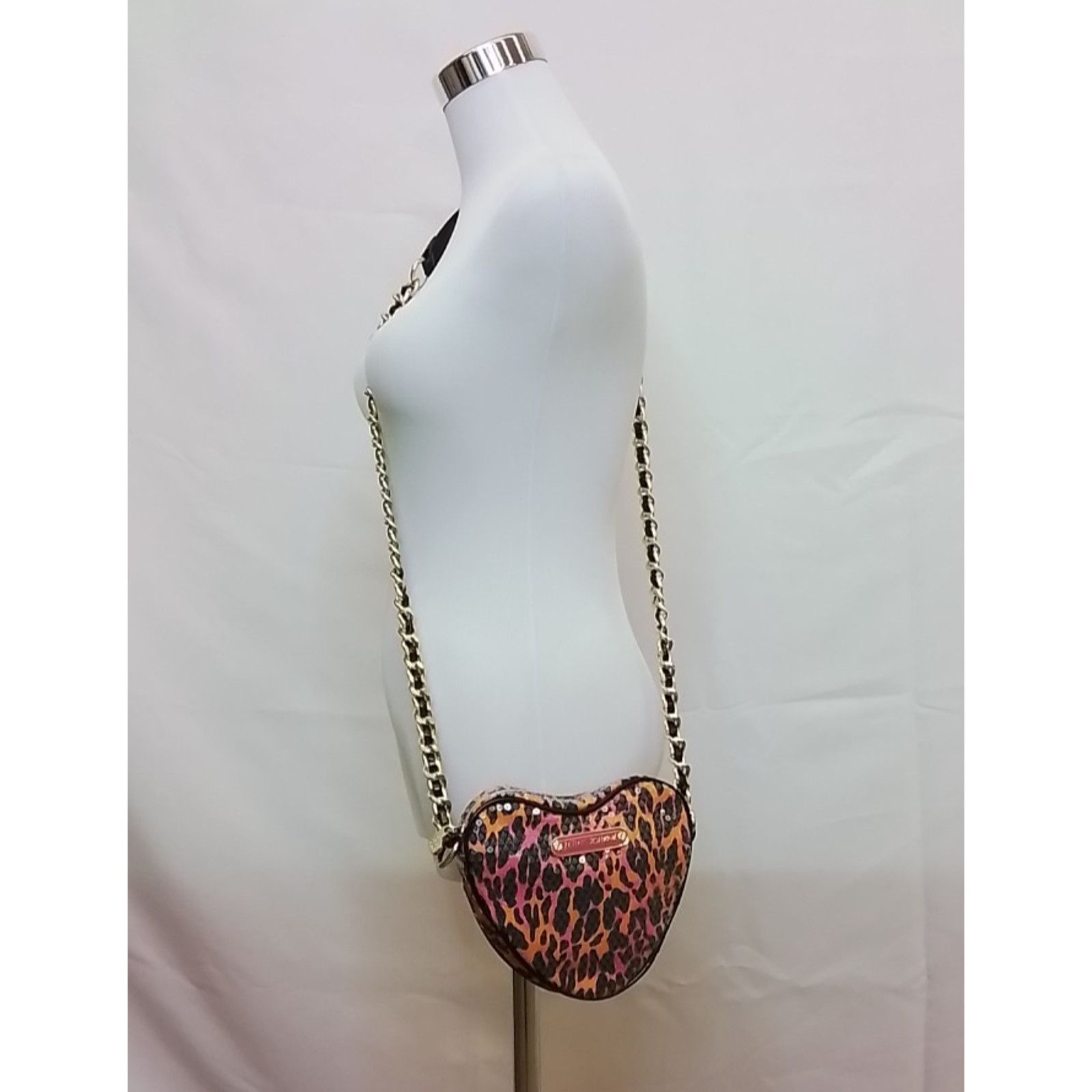 Betsey Johnson Betsey Johnson Purse Orange/Pink Sequin Heart Shaped Size ONE SIZE - 2 Thumbnail