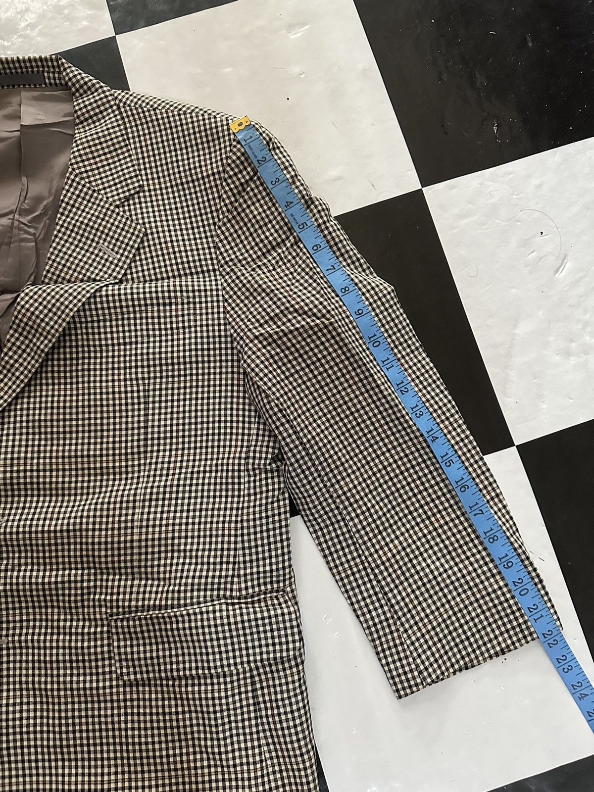 Burberry × Burberry Prorsum × Vintage Vintage Burberrys Blazer Shepherd Check Double Breast Suits Size 38R - 16 Thumbnail