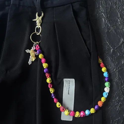Jewelry 206ColorBeaded Wallet Chain, Belt Chain, Pants Chain Size ONE SIZE - 4 Thumbnail
