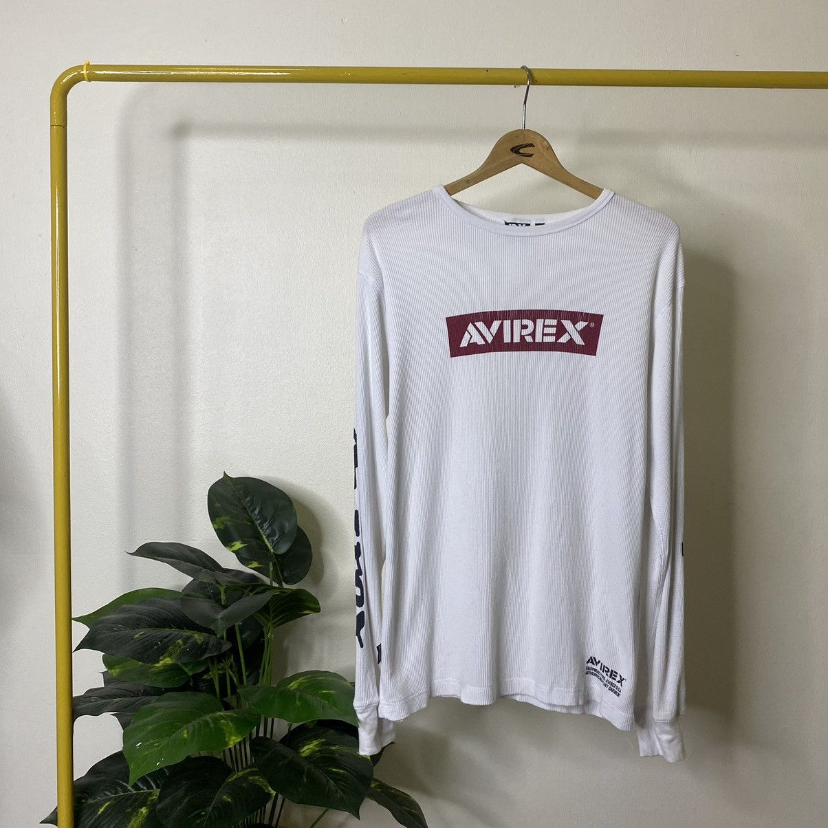 Avirex × Vintage Vintage Y2K PX Avirex Military Garment Box Logo Waffle LS Size US M / EU 48-50 / 2 - 1 Thumbnail