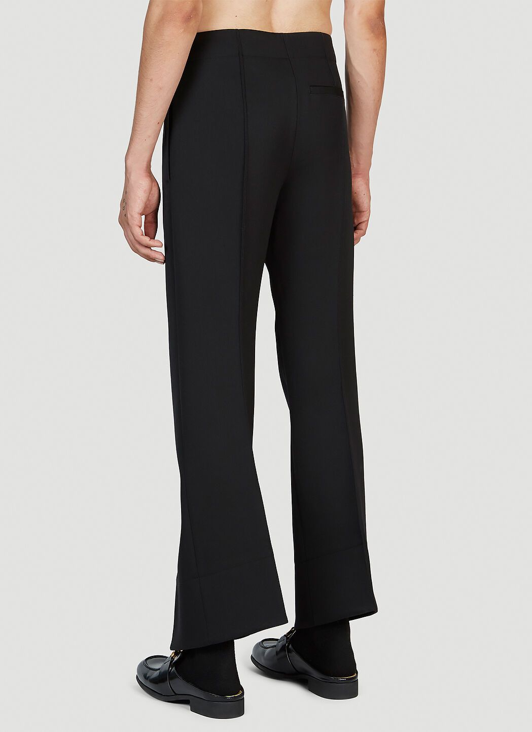 Bottega Veneta o1n1vont1224 Curved Shape Wool Pant in Black Size US 38 / EU 54 - 4 Thumbnail