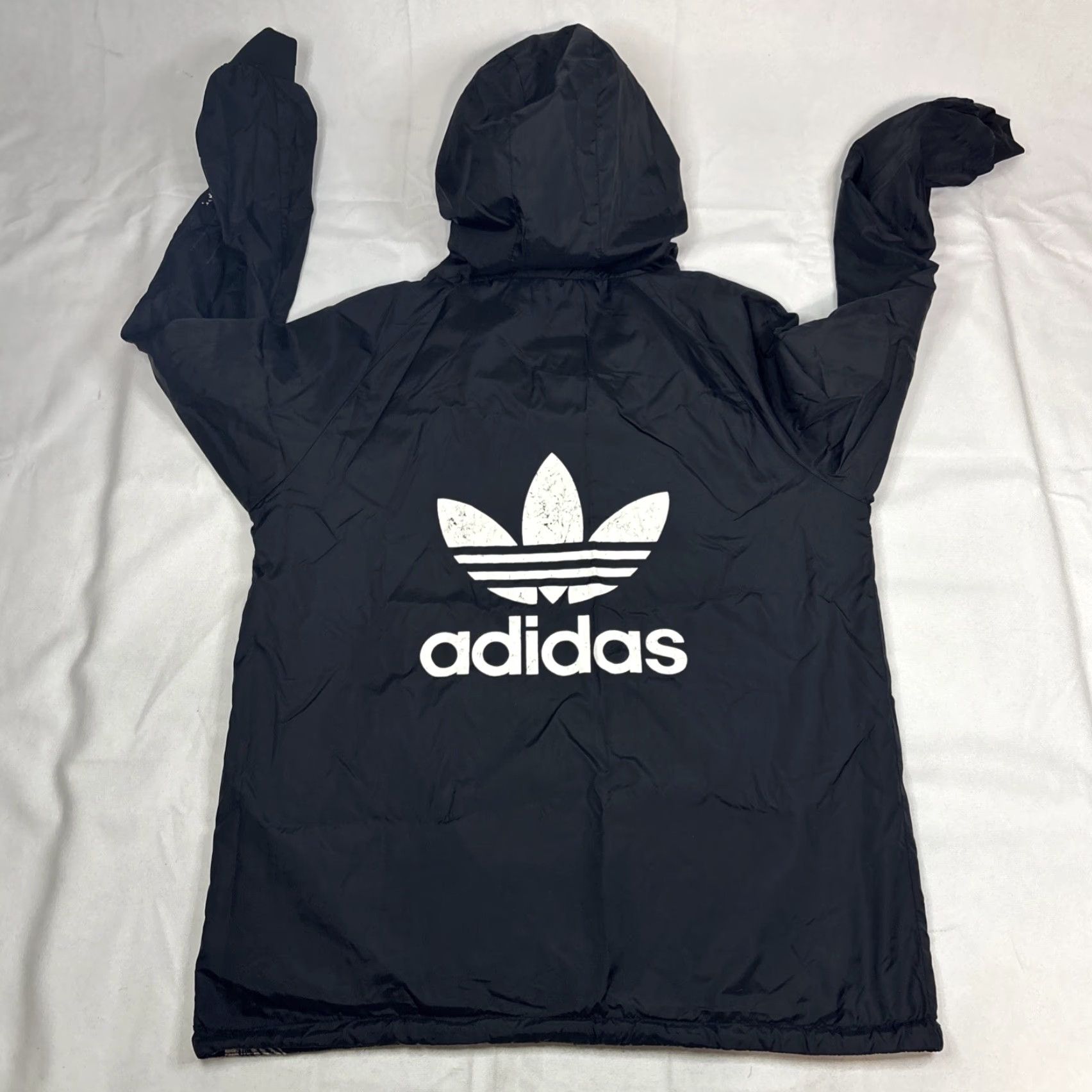 Adidas VINTAGE Adidas Full Zip Reversible Track Jacket Hoodie Mens Large Black And Floral Size US L / EU 52-54 / 3 - 7 Thumbnail
