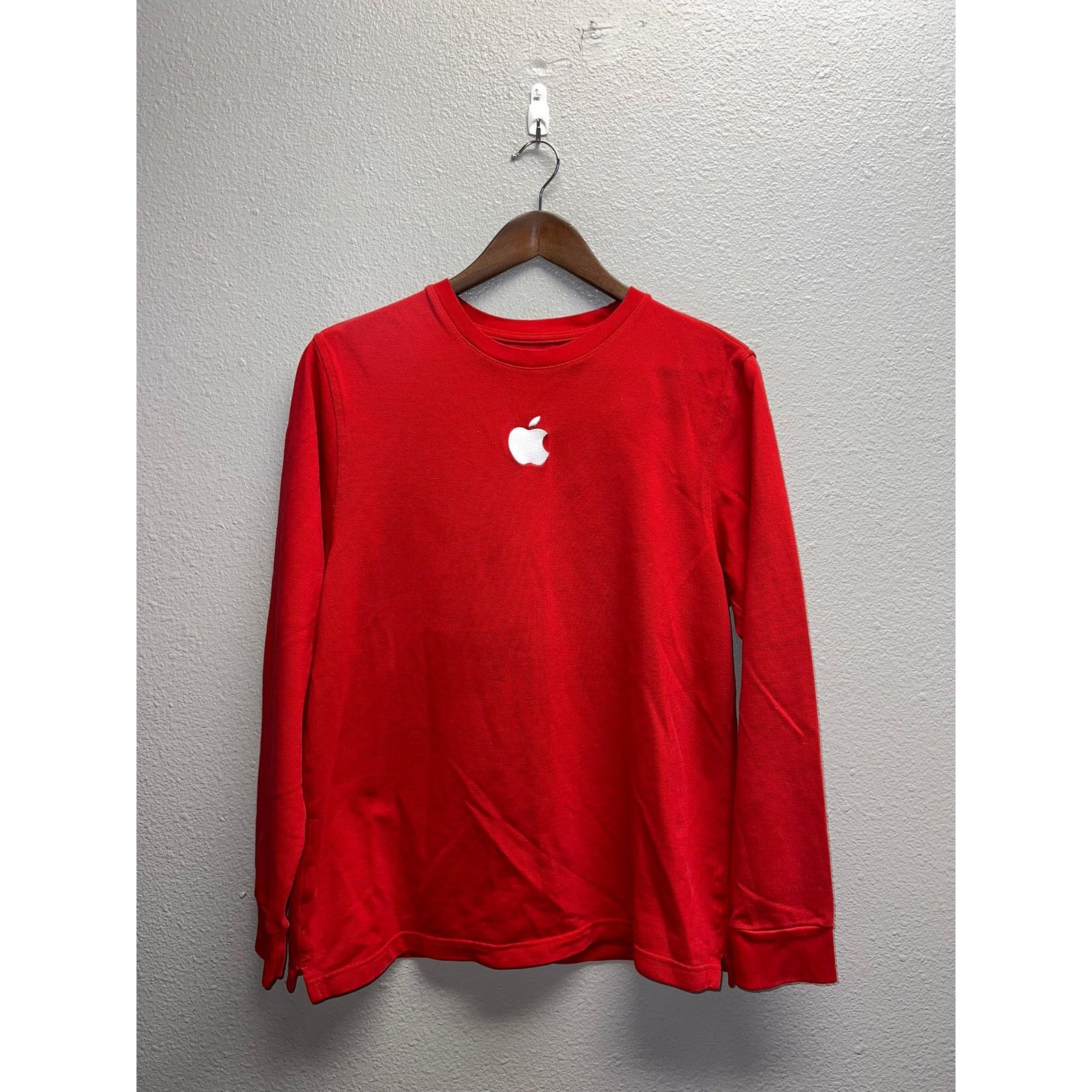 Apple Apple Shirt Long Sleeve Logo Company Red Tee Cotton Medium Size US M / EU 48-50 / 2 - 1 Thumbnail