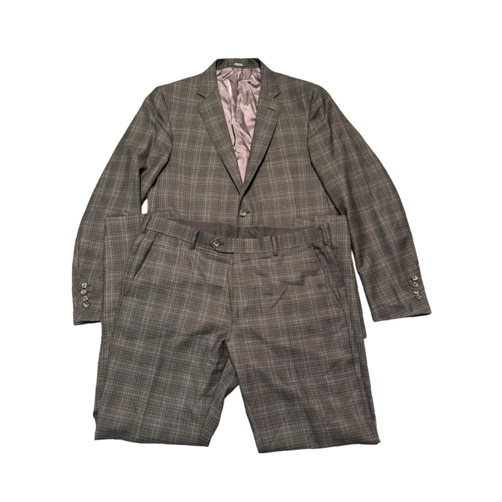 Todd Snyder Todd Snyder Sutton Suit 46L 37 Custom Grey Plaid 100% Super 130s Wool Made USA Size 46R - 2 Thumbnail