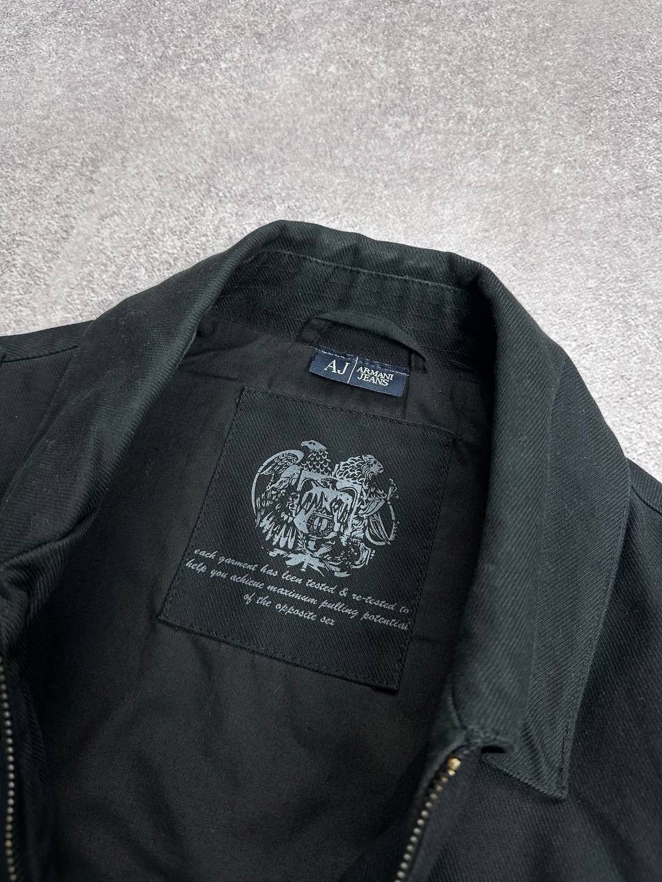 Armani Vintage Armani Mini Logo Black Denim Jacket M Size US L / EU 52-54 / 3 - 5 Thumbnail