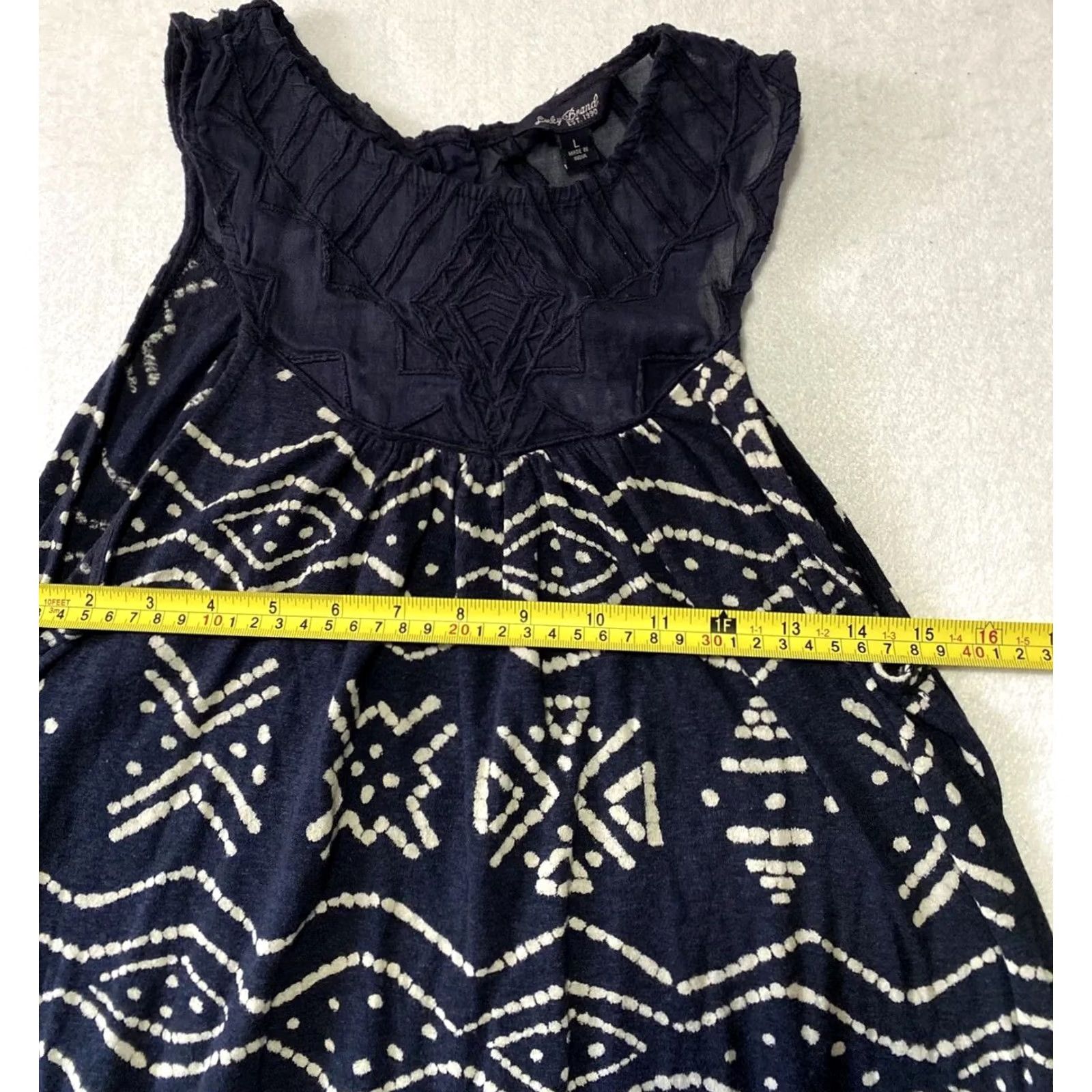 Lucky Brand Lucky Brand Womens Cami Top Blouse Sleeveless Tank T-Shirt Blue L Regular Tunic Summer Mens? Women? Size L / US 10 / IT 46 - 4 Thumbnail