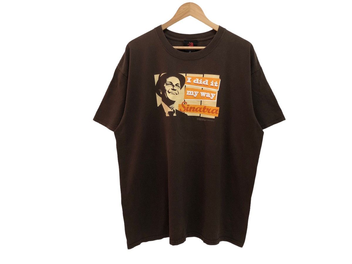 image of Good Music Merchandise x Vintage Frank Sinatra “I Did It My Way” Graphical Icon Tee in Brown (Size 