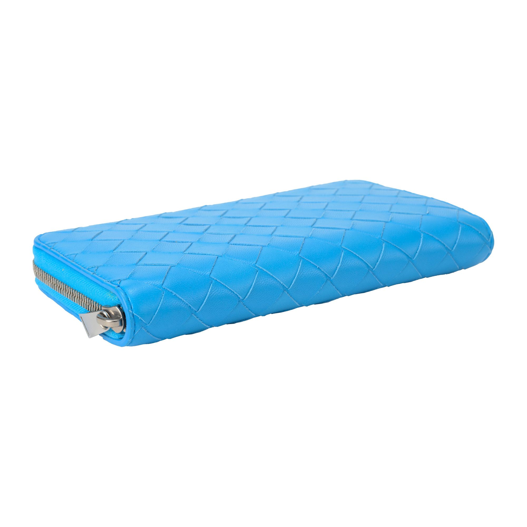 Bottega Veneta o1n1vont1224 Size: OS / Zip Around Wallet in Blue Size ONE SIZE - 3 Thumbnail