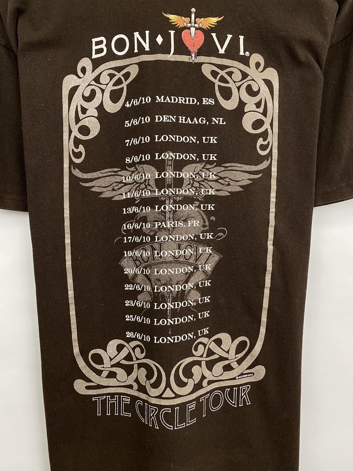 Bon Jovi 🇺🇸 Vintage 2010 Bon Jovi The Circle Tour T-Shirt Rare Retro Size US L / EU 52-54 / 3 - 9 Thumbnail