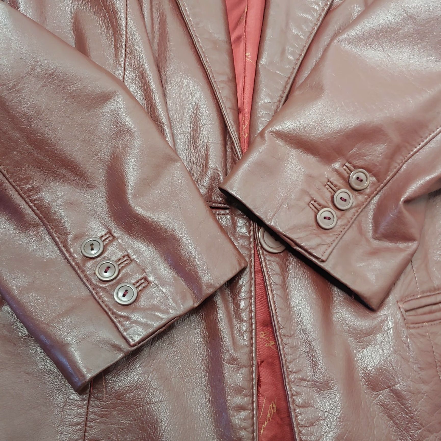 Etienne Aigner VINTAGE Etienne Aigner Blazer Women 14 Leather Size XL / US 12-14 / IT 48-50 - 3 Thumbnail