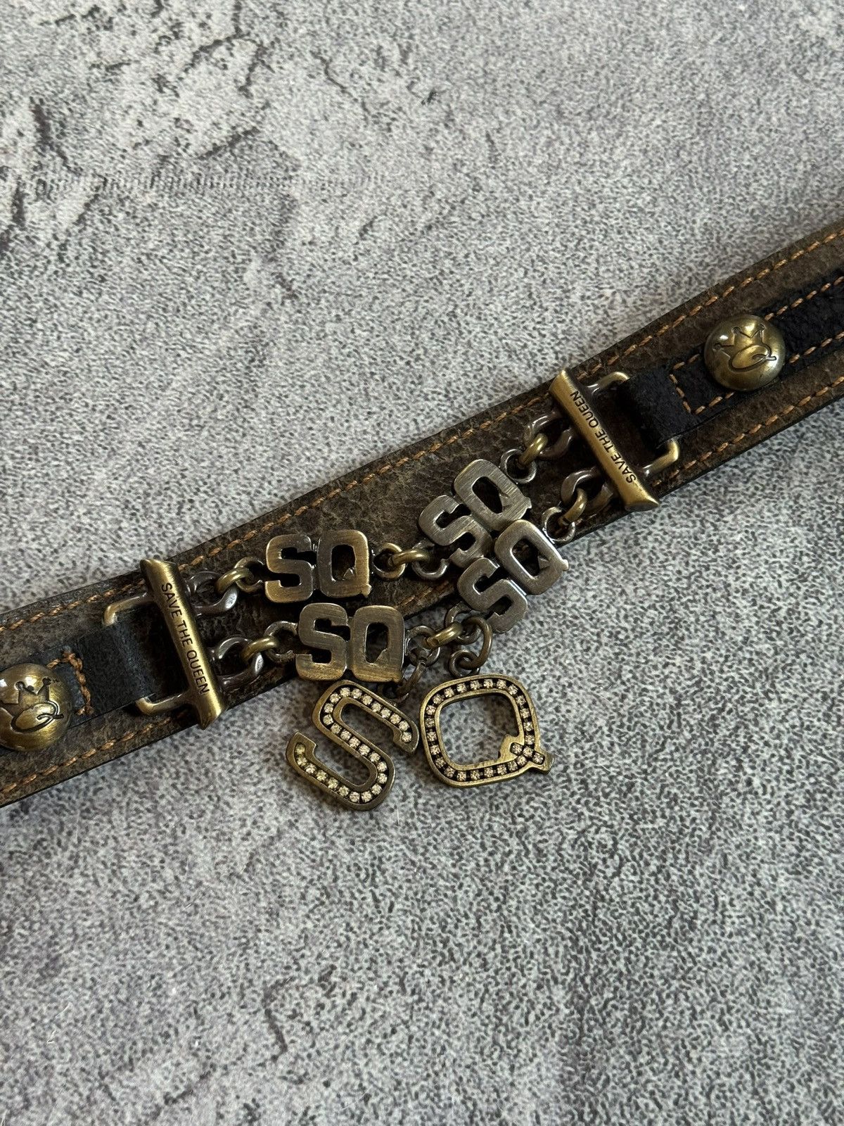 Jean Paul Gaultier Save the queen leather belt retro style vintage avantgarde Size ONE SIZE - 5 Thumbnail