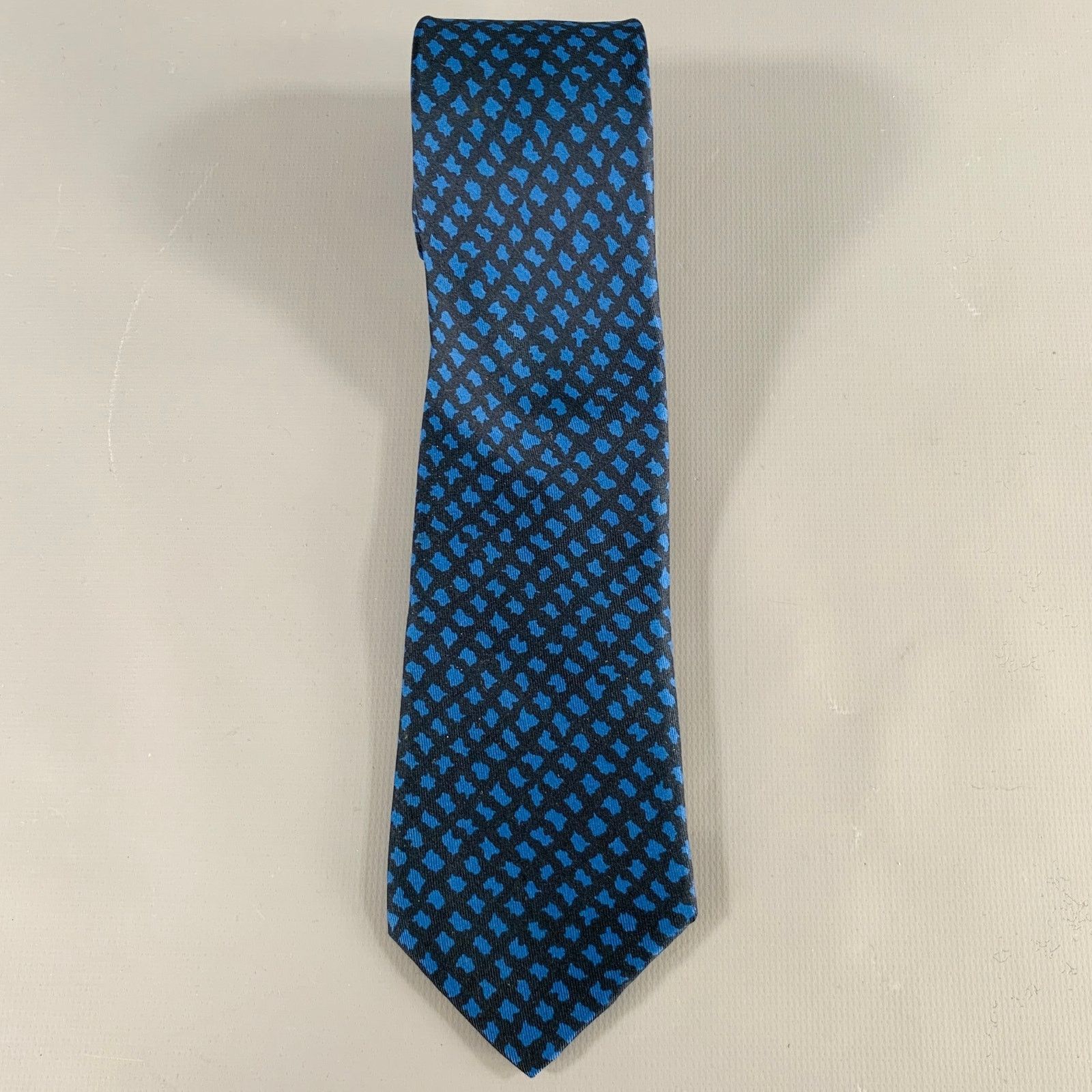 Hermes HERMES Black Blue Abstract Tie Size ONE SIZE - 3 Thumbnail